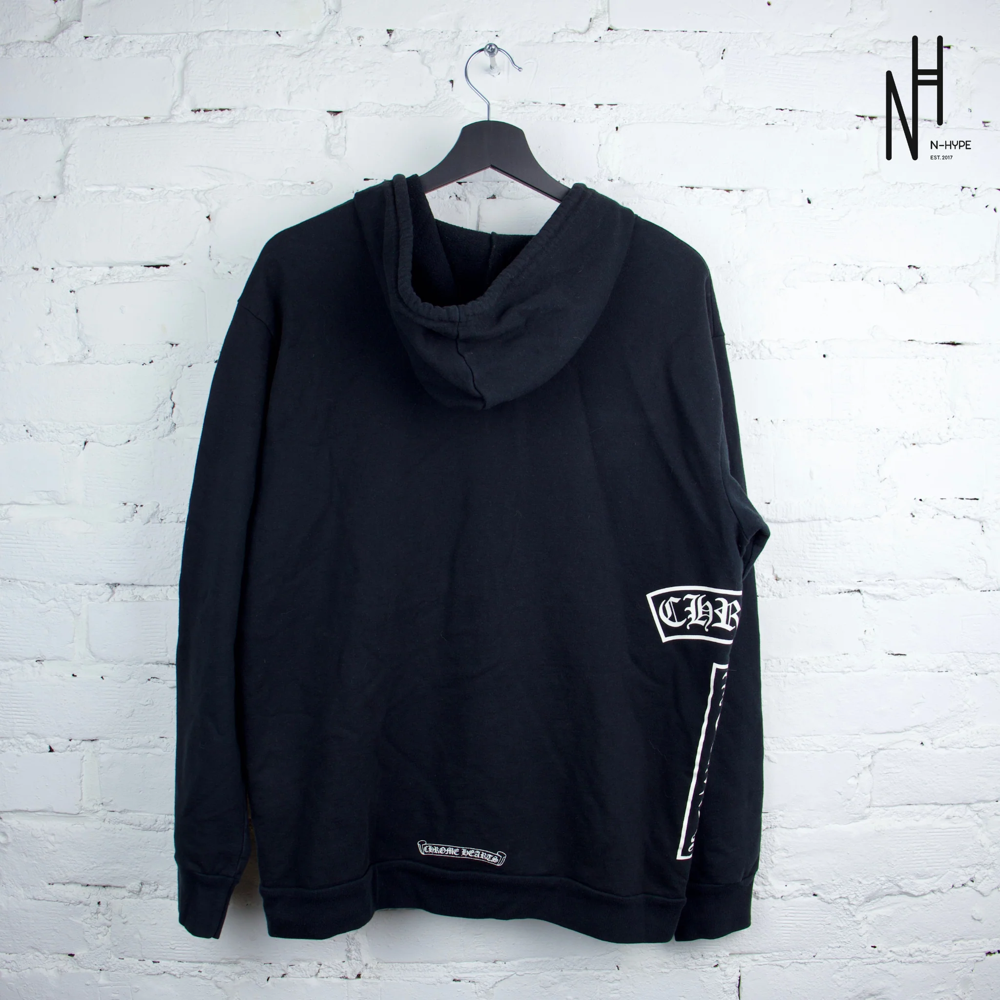 Chrome Hearts Fluer Delis T-bar Black Zip-up Hoodie - Image 2