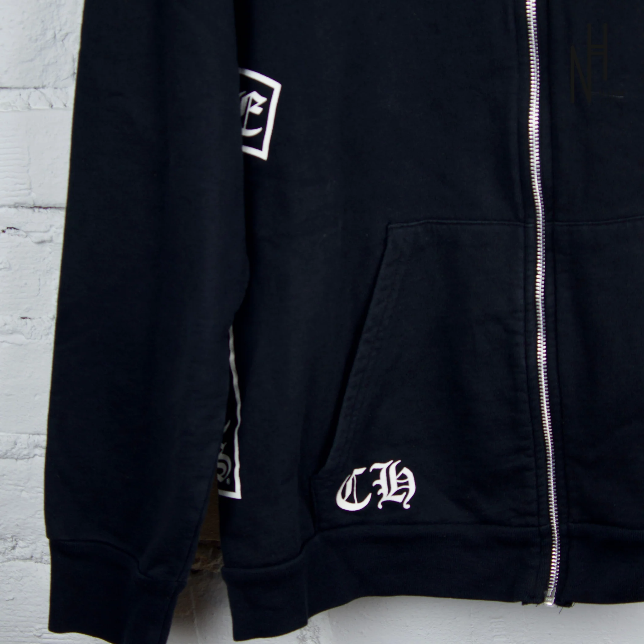 Chrome Hearts Fluer Delis T-bar Black Zip-up Hoodie - Image 5