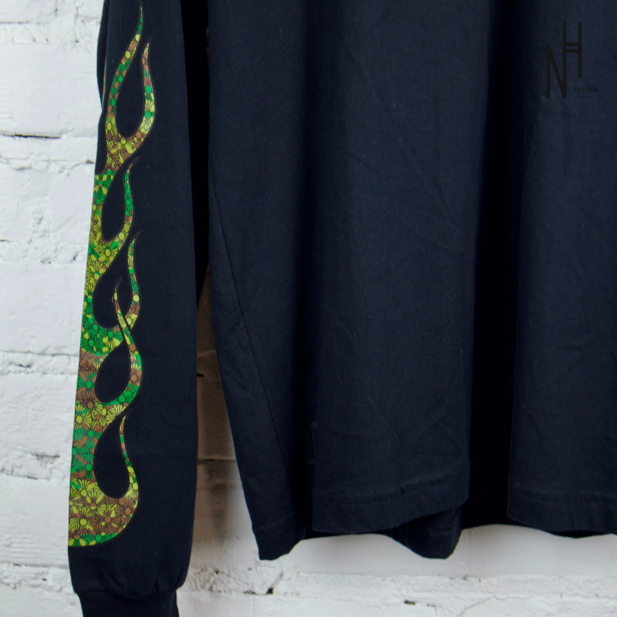Chrome Hearts Green Camo Flames Longsleeve Tshirt - Image 3