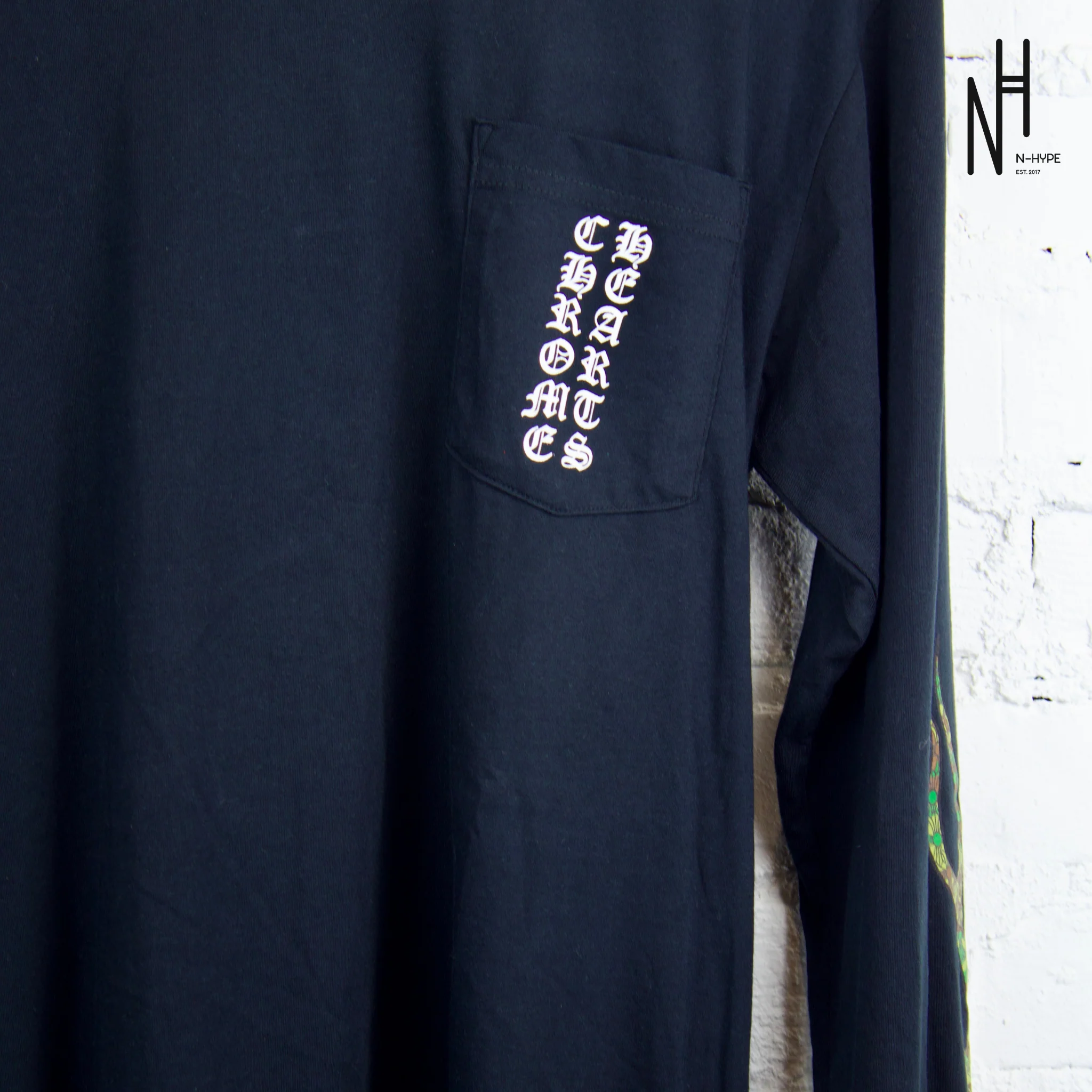 Chrome Hearts Green Camo Flames Longsleeve Tshirt - Image 4