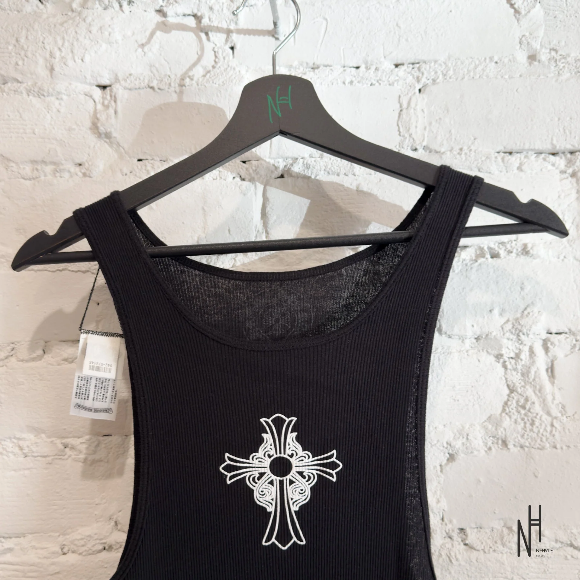 Chrome Hearts Hairy Cross Rib Black Tank - Image 2