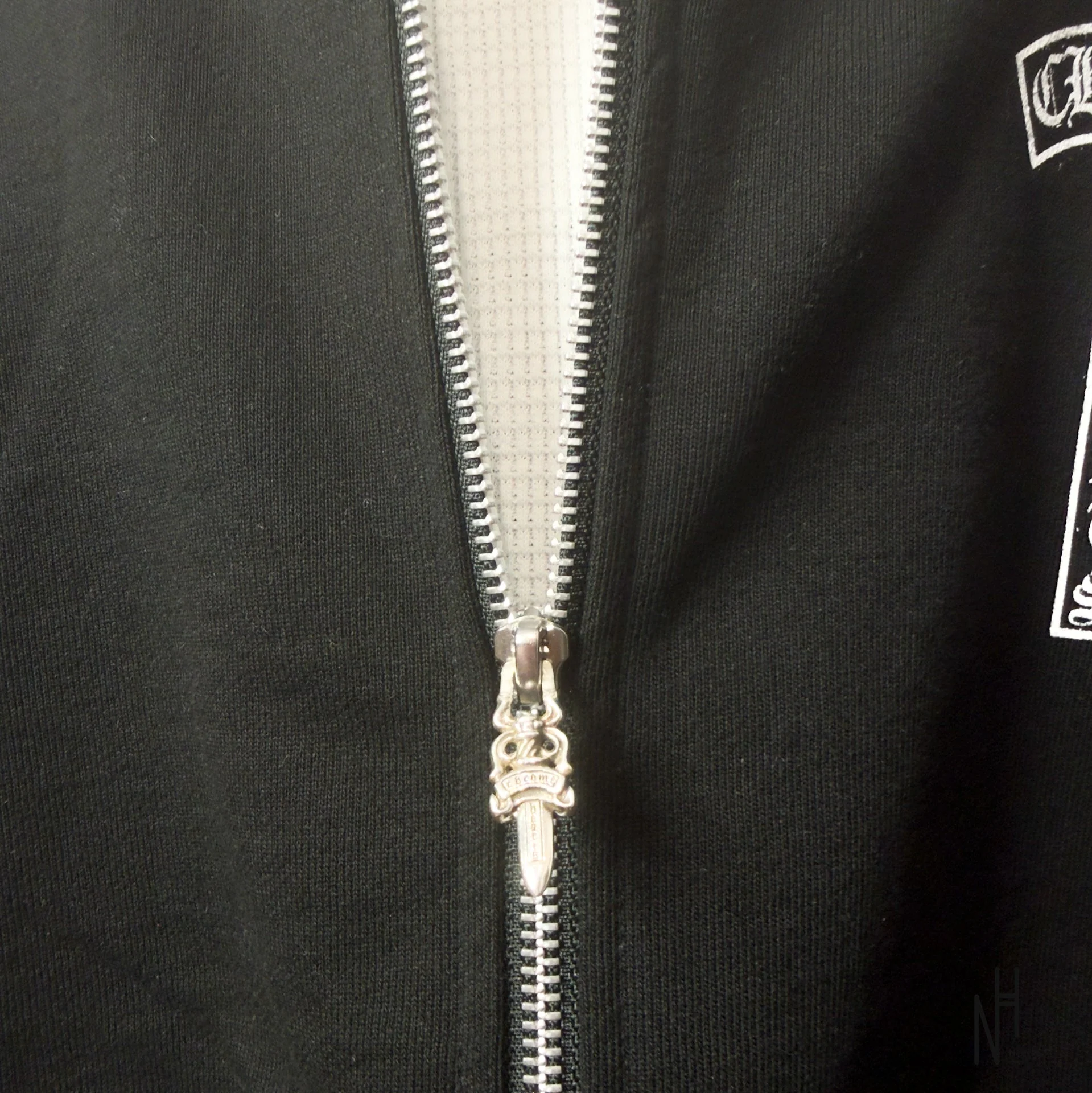 Chrome Hearts Heartsleeve Zip Hoodie Black - Image 3