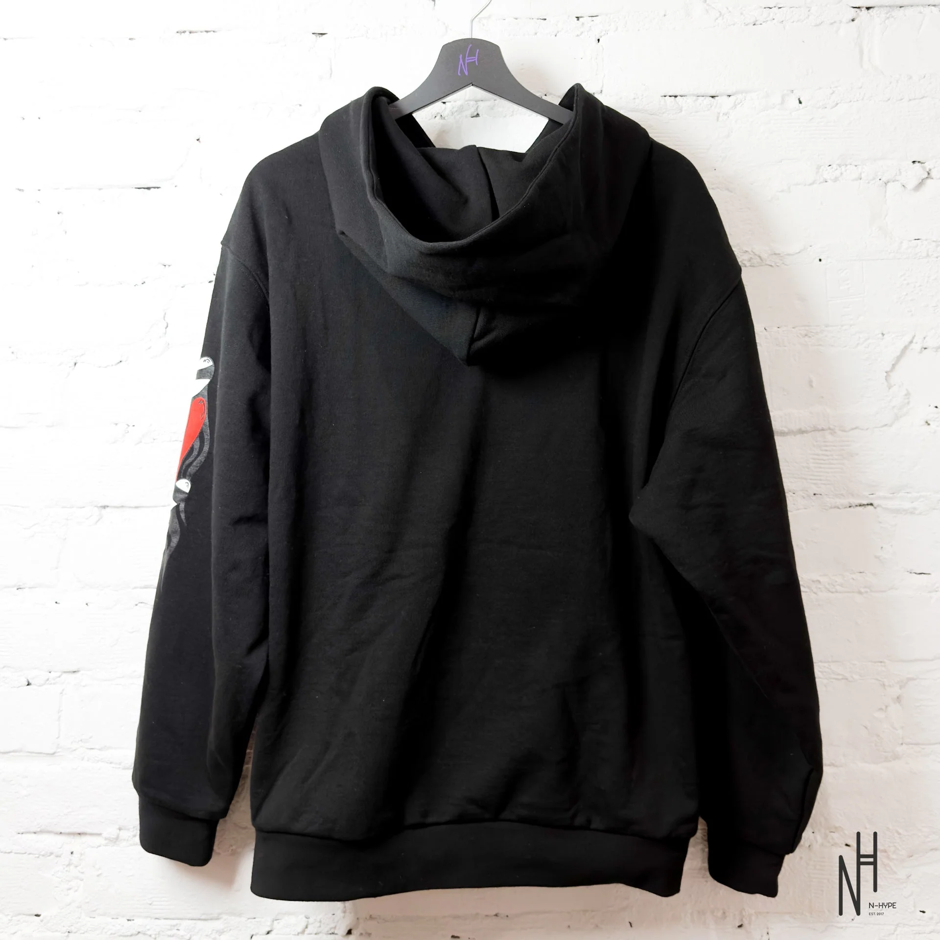 Chrome Hearts Heartsleeve Zip Hoodie Black - Image 6