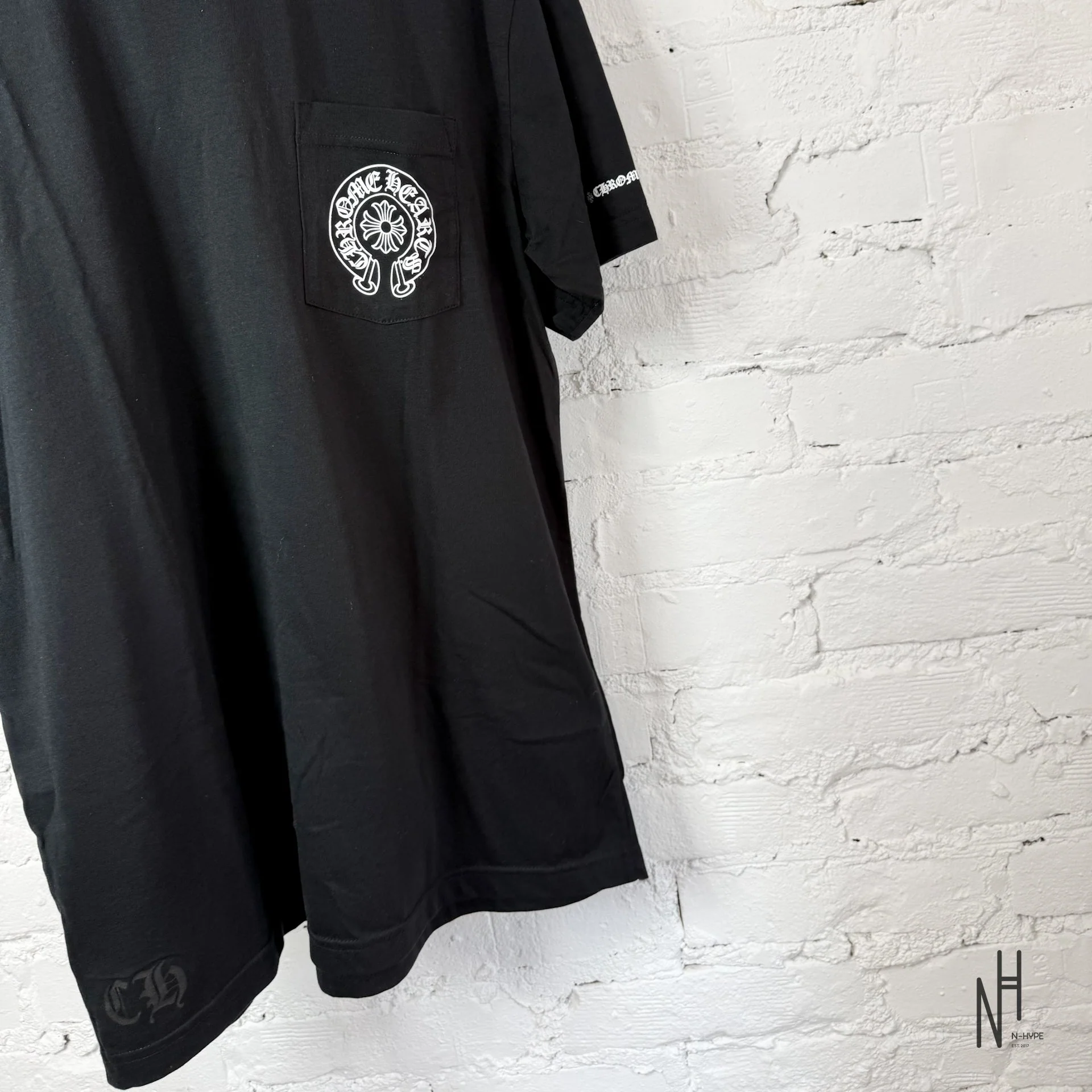 Chrome Hearts Horse Shoe Logo Pocket T-shirt /Black - Image 4