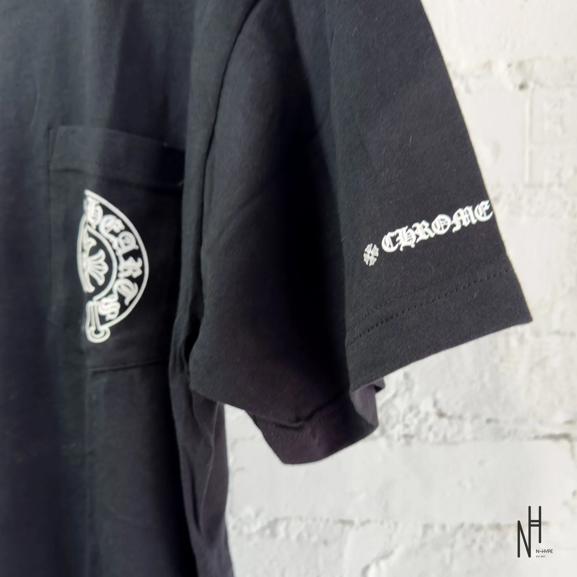 Chrome Hearts Horseshoe Black Pocket Tee - Image 3