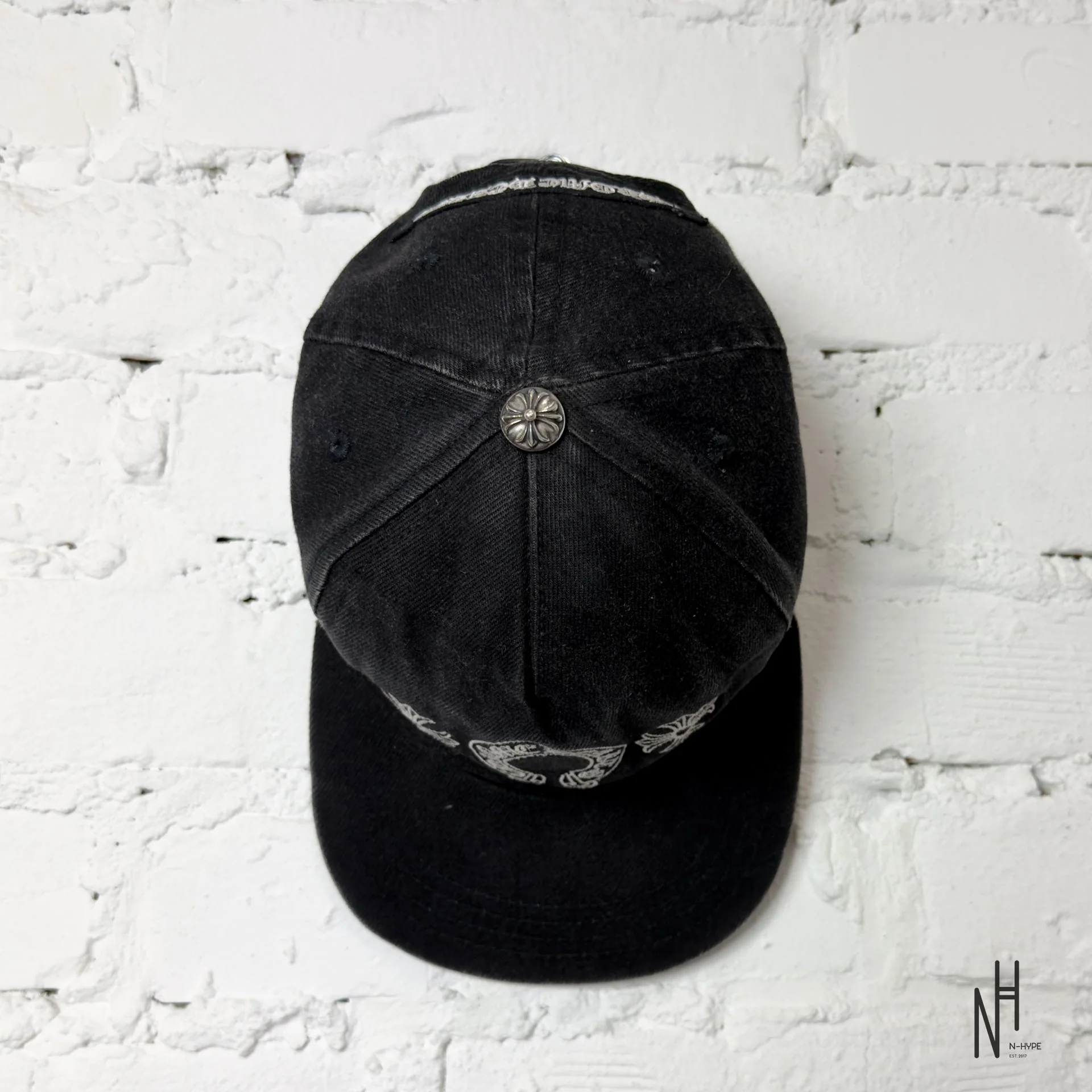 Chrome Hearts Horseshoe Denim Baseball Hat - Image 2