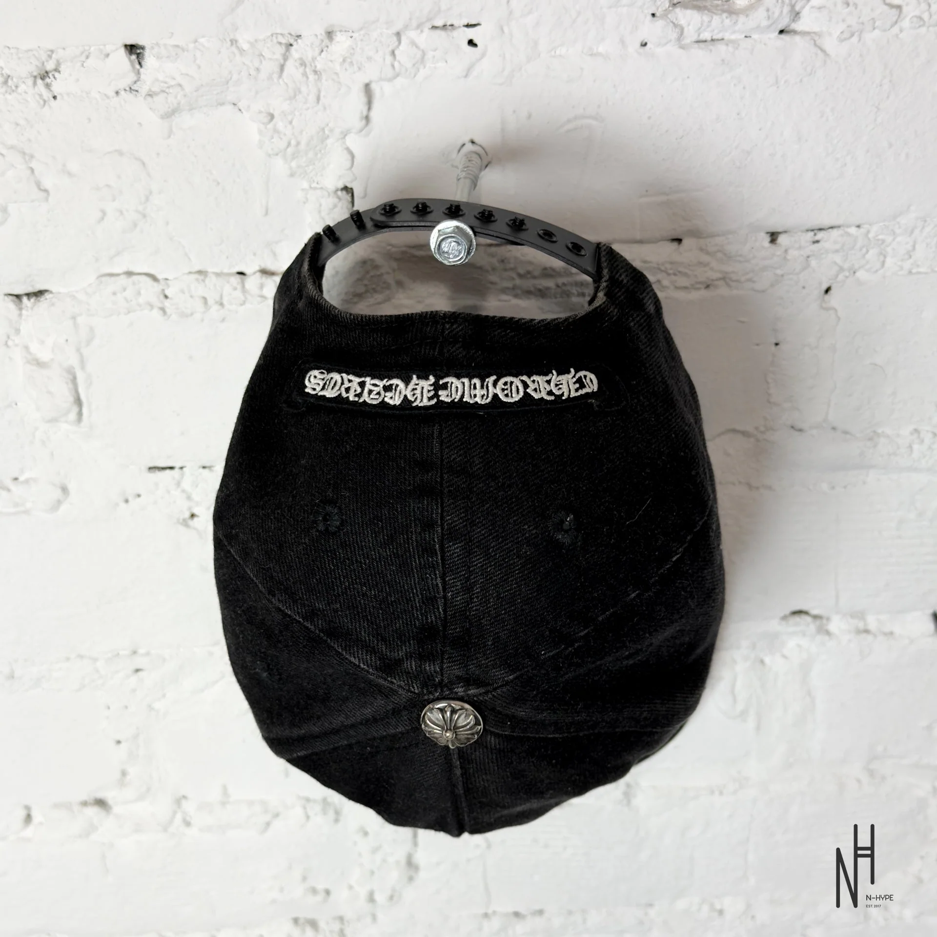 Chrome Hearts Horseshoe Denim Baseball Hat - Image 3