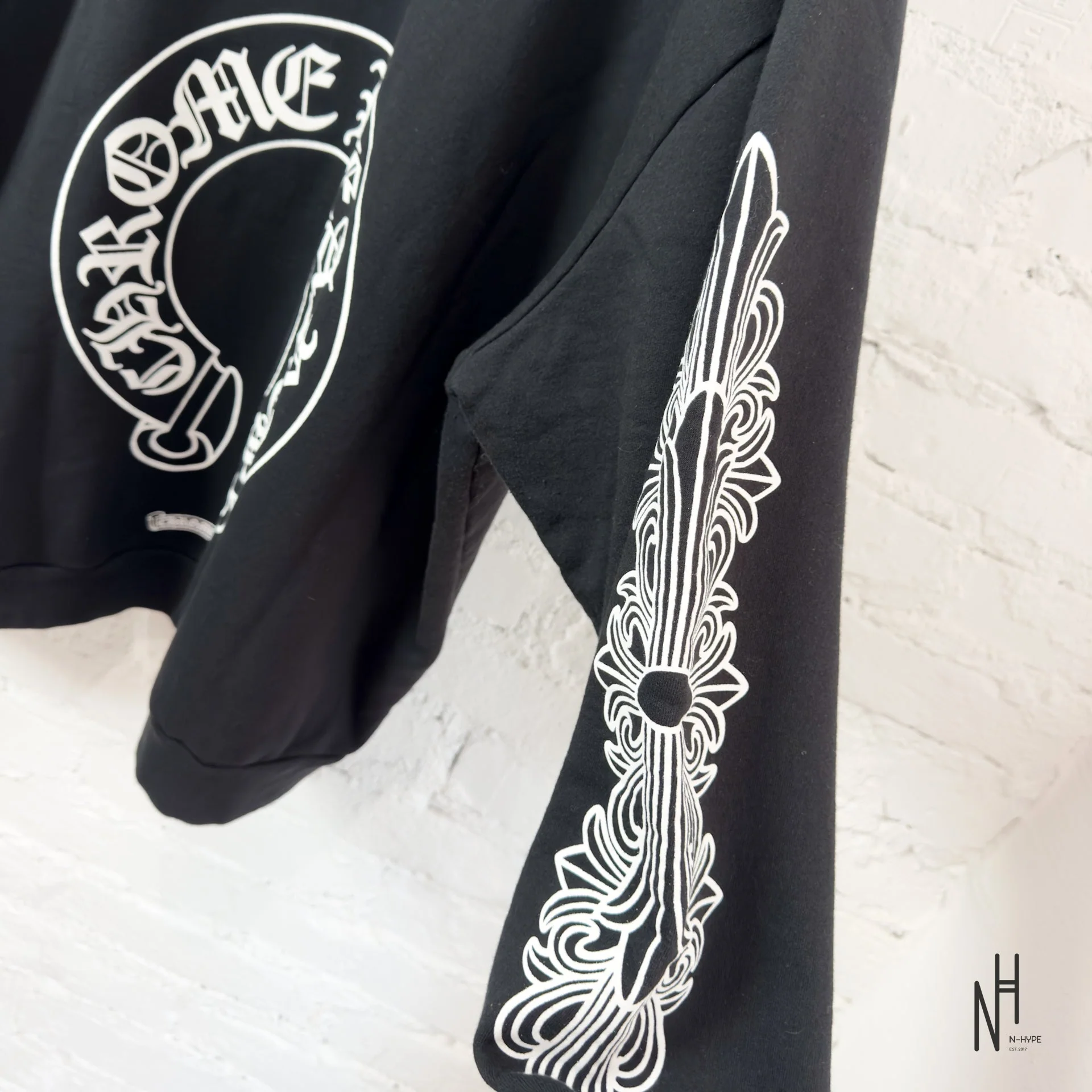 Chrome Hearts Horseshoe Floral Crewneck Black - Image 5