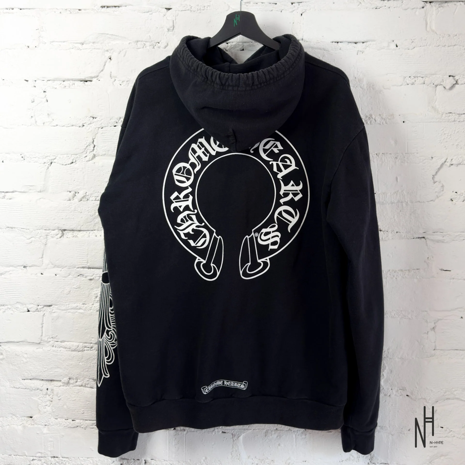 Chrome Hearts Horseshoe Floral Hoodie Black - Image 2