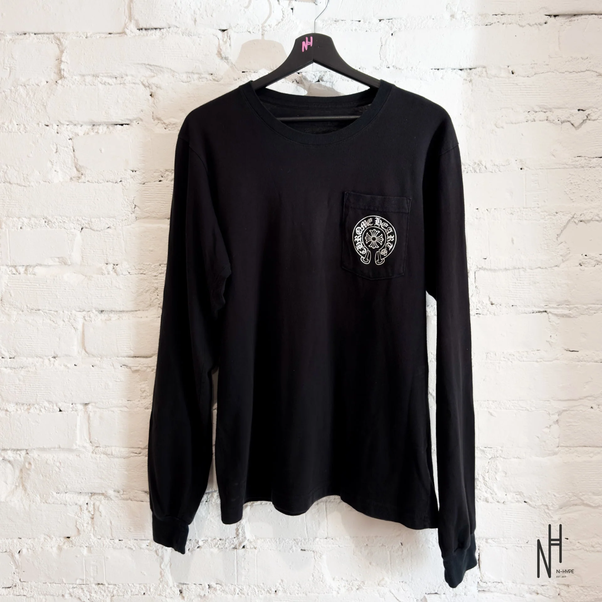 Chrome Hearts Horseshoe Floral Las Vegas Black Longsleeve T-Shirt