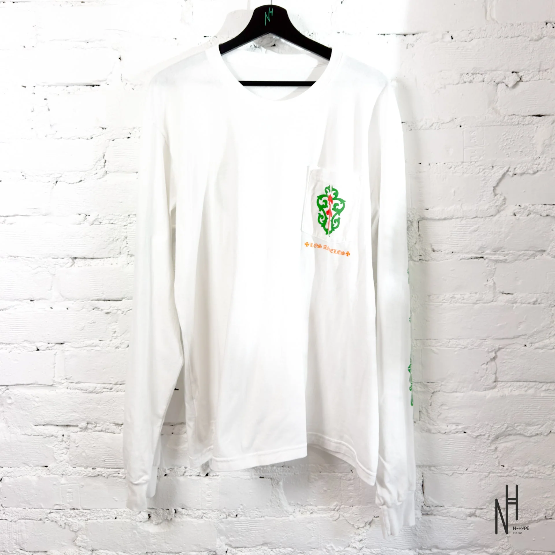 Chrome Hearts LOS ANGELES Dagger Shirt Long Sleeve White