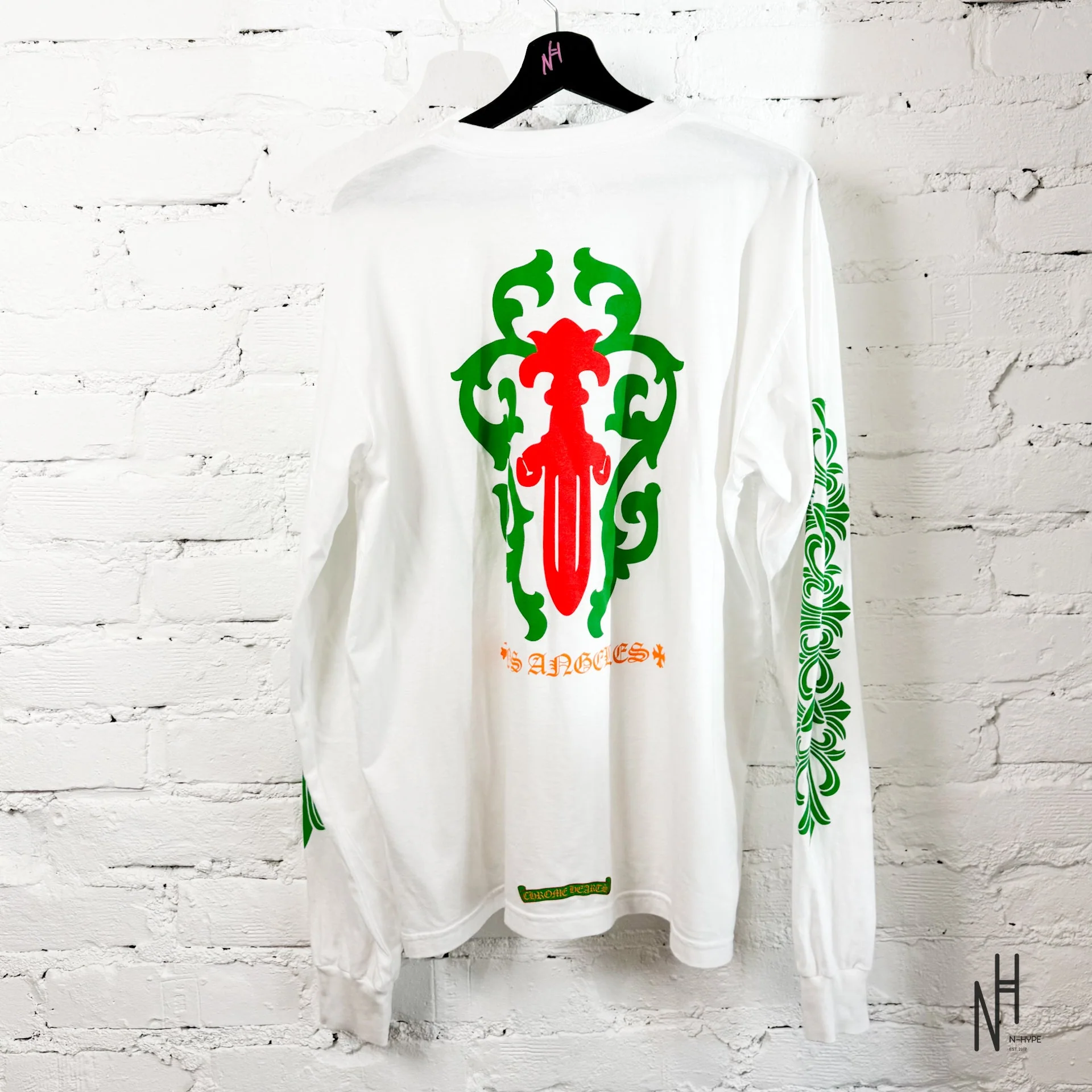 Chrome Hearts LOS ANGELES Dagger Shirt Long Sleeve White - Image 2