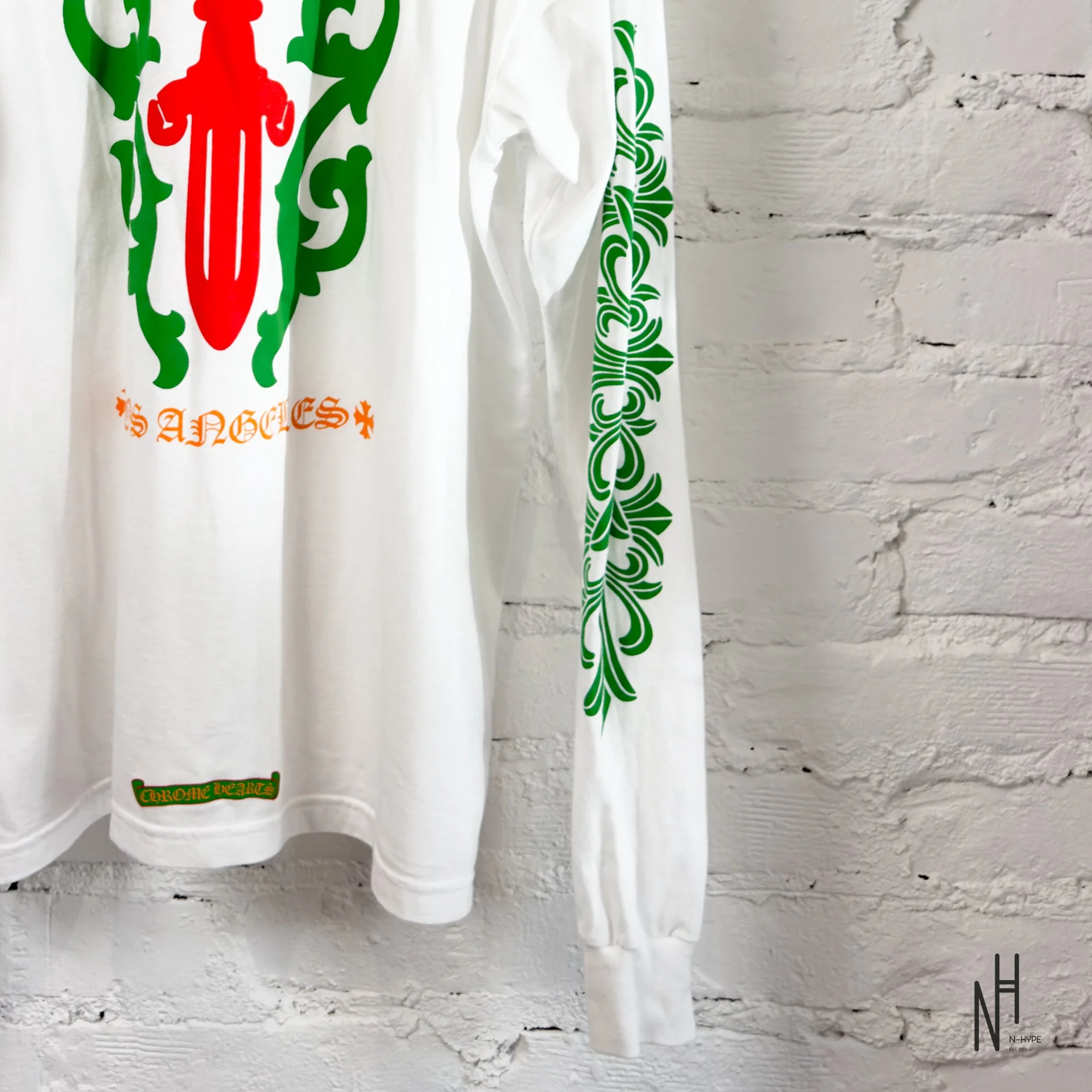 Chrome Hearts LOS ANGELES Dagger Shirt Long Sleeve White - Image 3