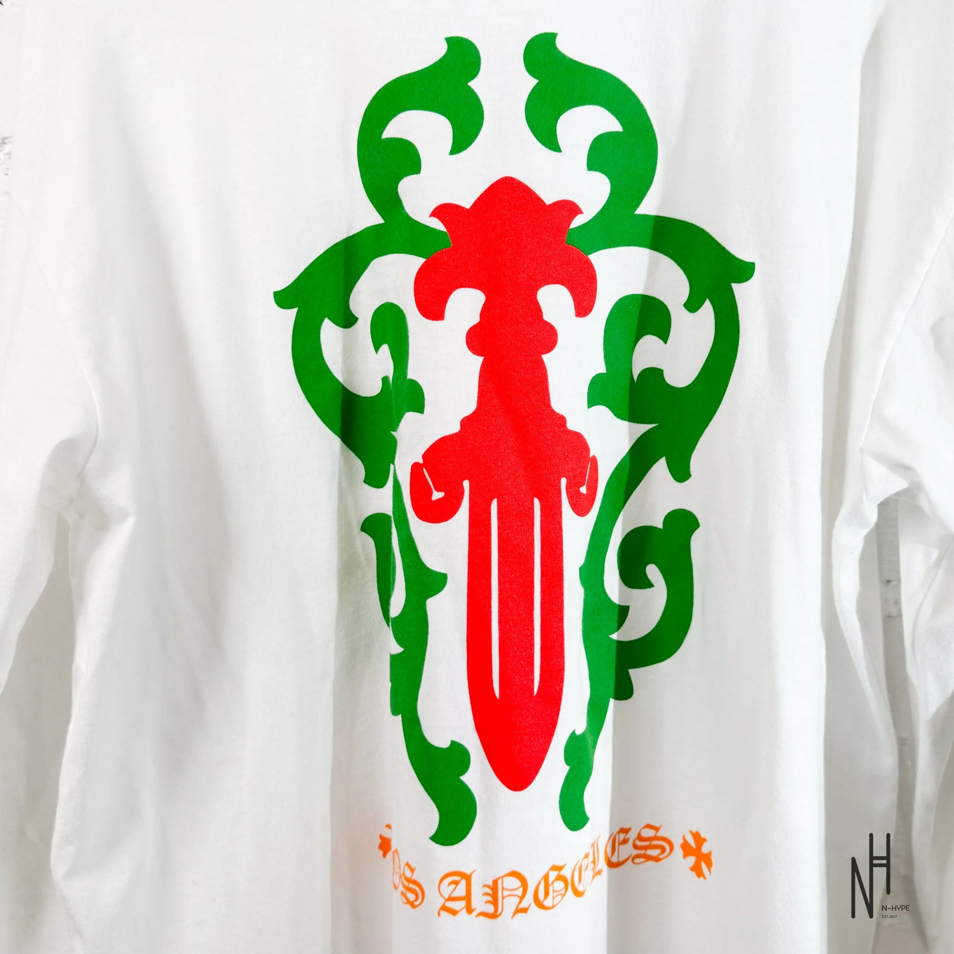 Chrome Hearts LOS ANGELES Dagger Shirt Long Sleeve White - Image 4