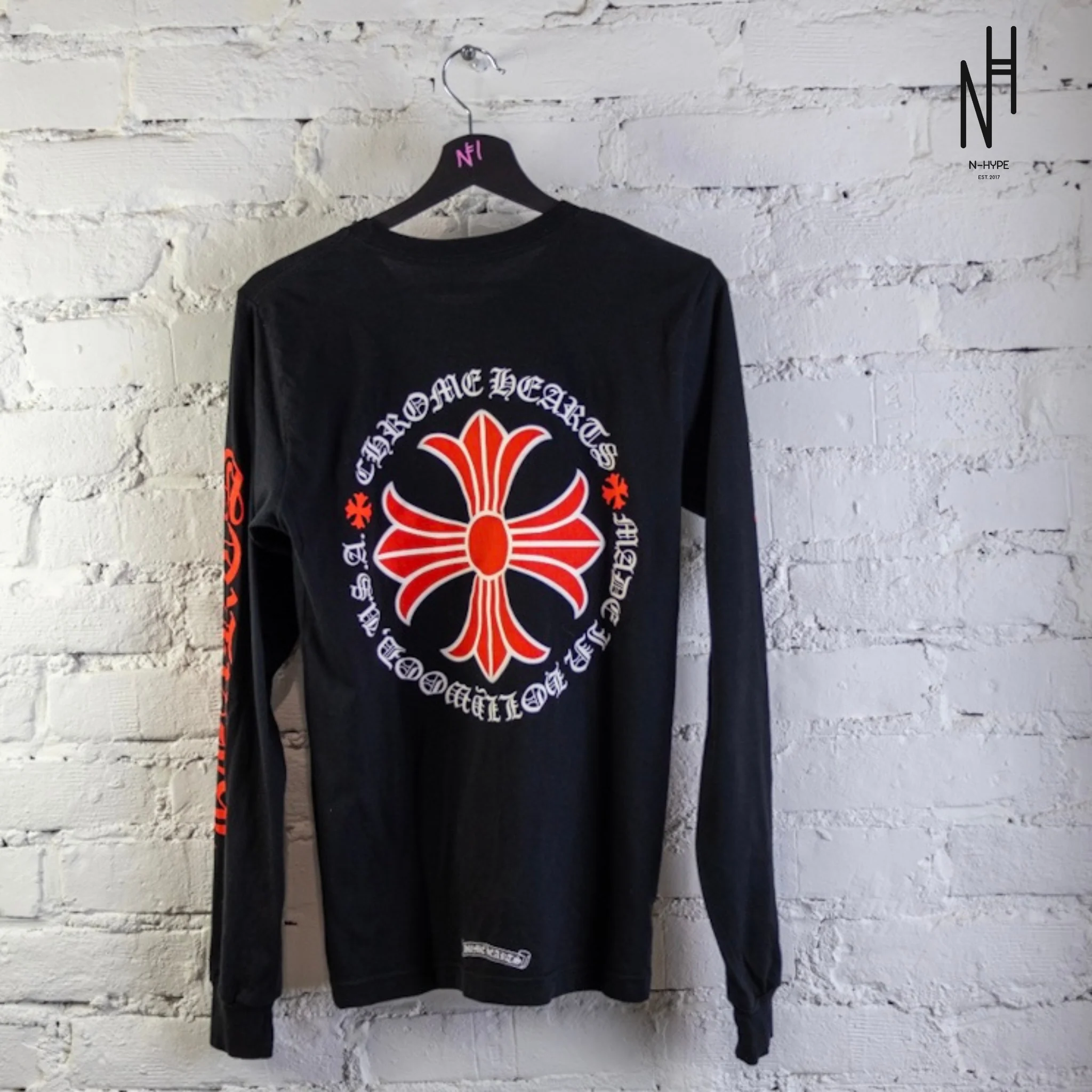 Chrome Hearts Made In Hollywood Plus Cross L/S Black/Red - Image 2