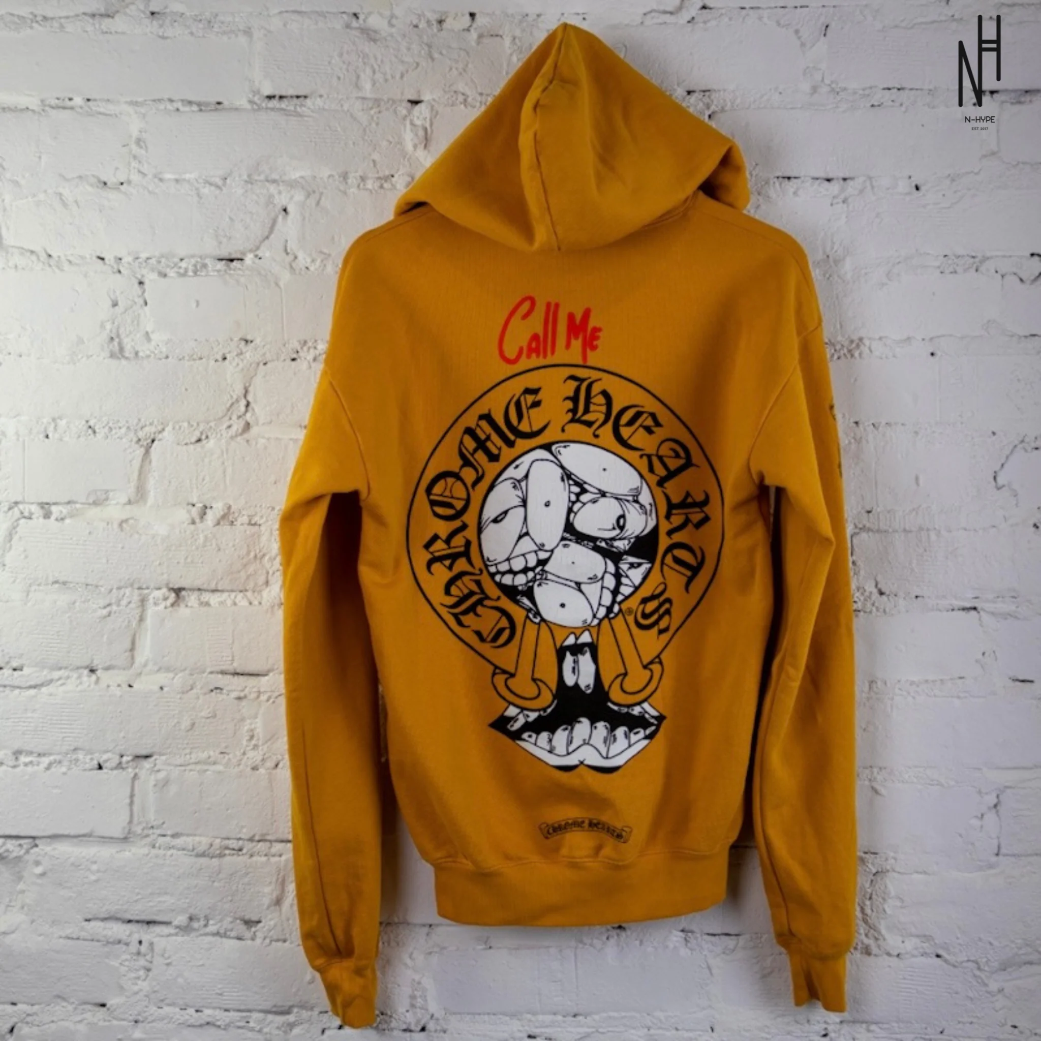 Chrome Hearts Matty Boy Call Me Hoodie Yellow - Image 2