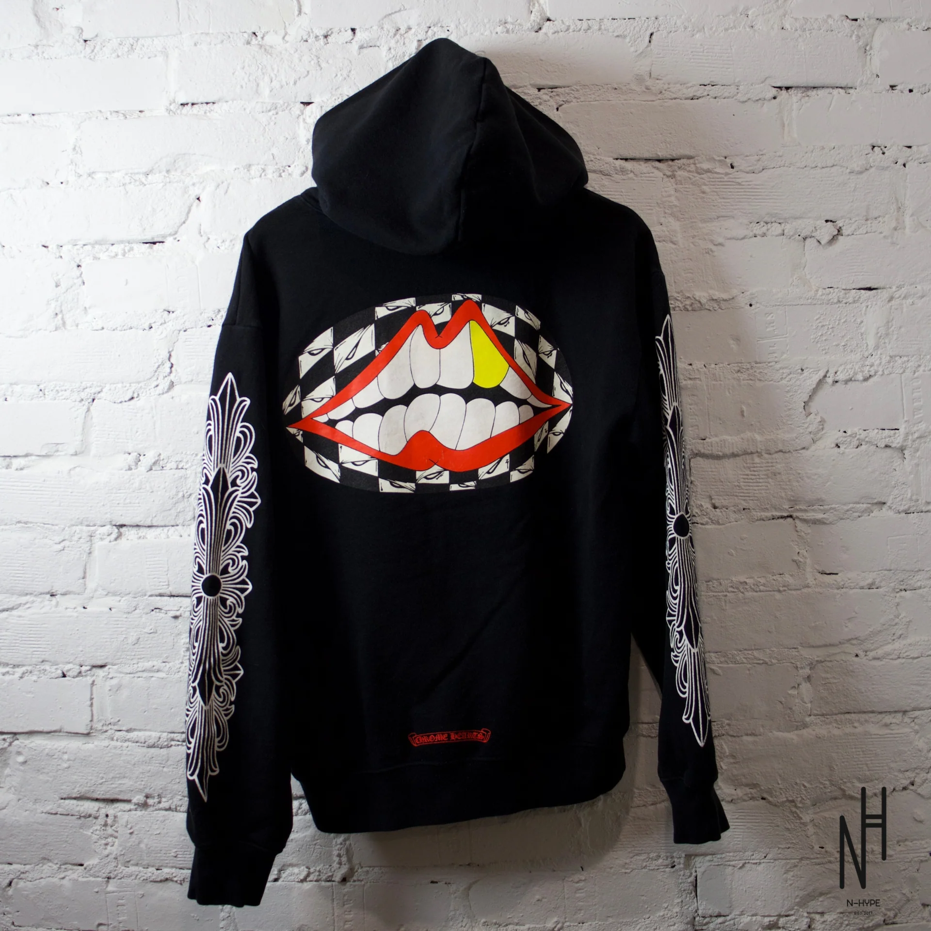 Chrome Hearts Matty Boy Flower Chomper Hoodie Black - Image 2