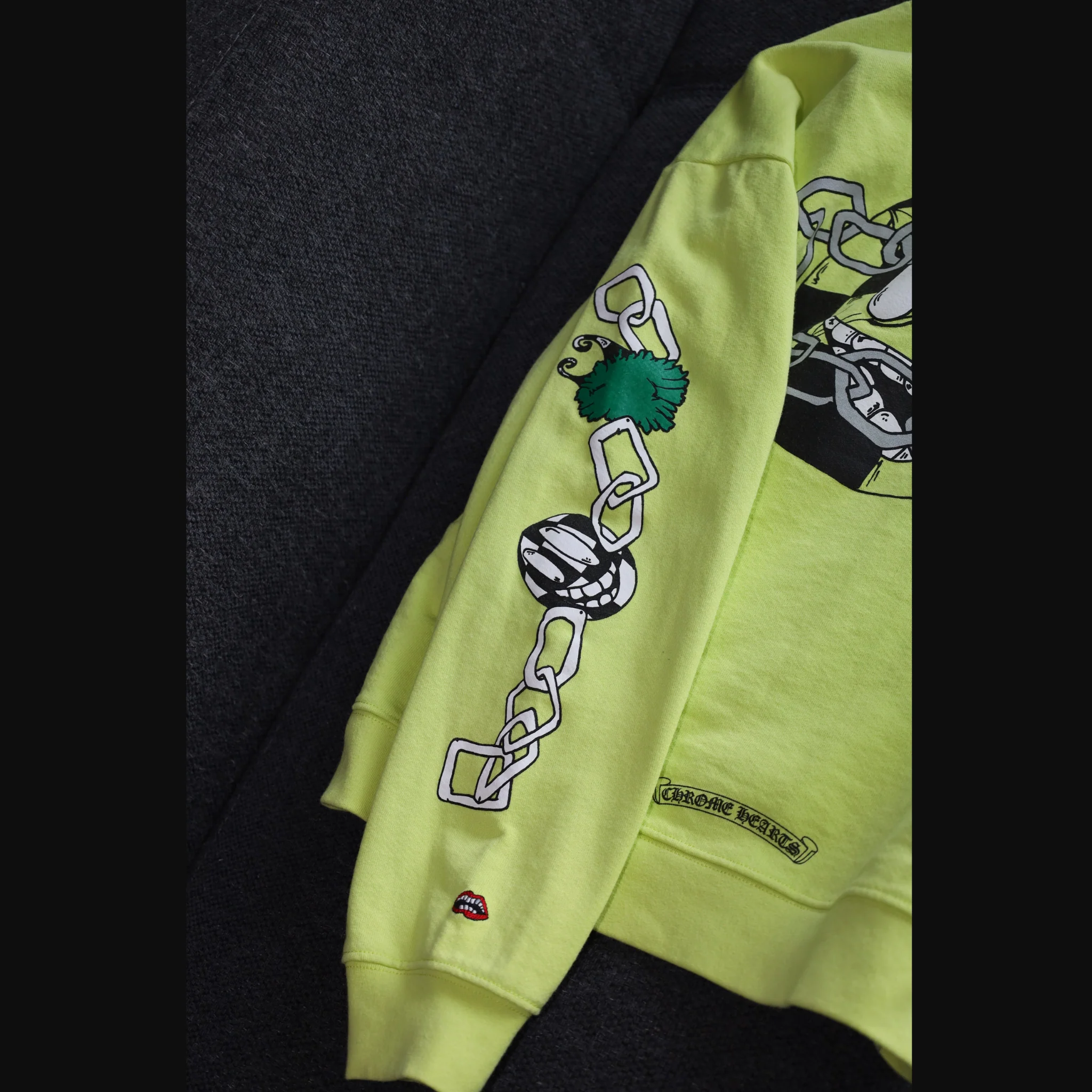 Chrome Hearts Matty Boy Green Chainlink Sweater - Image 3