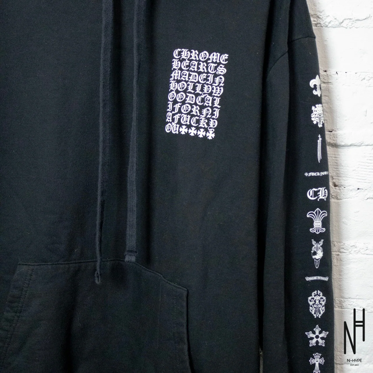 Chrome Hearts Multi Logo Hoodie Black - Image 2
