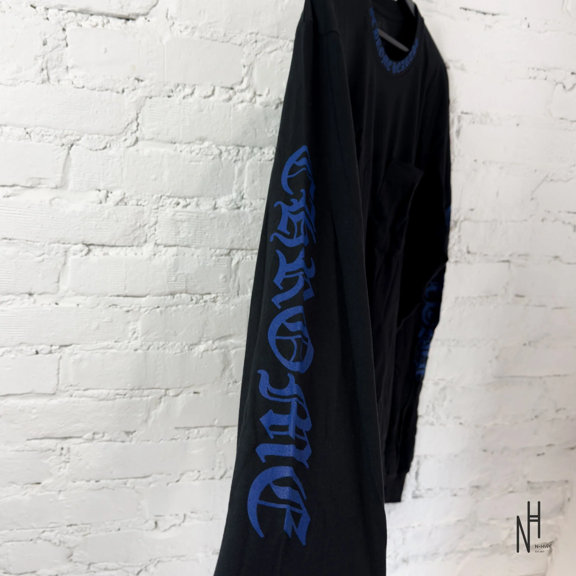 Chrome Hearts Neck Logo Blue Print Longsleeve - Image 3