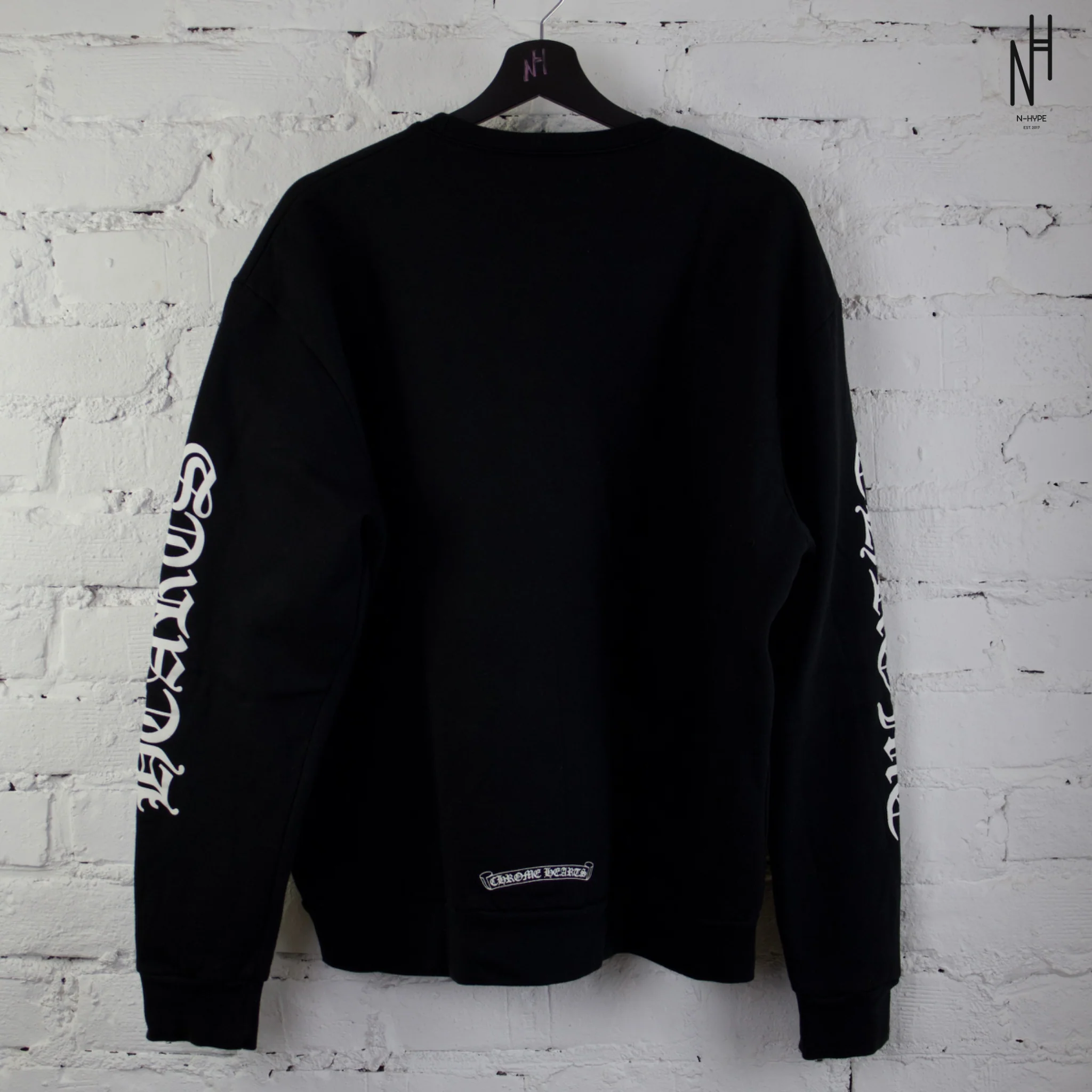 Chrome Hearts Neck Logo Crewneck Black - Image 2