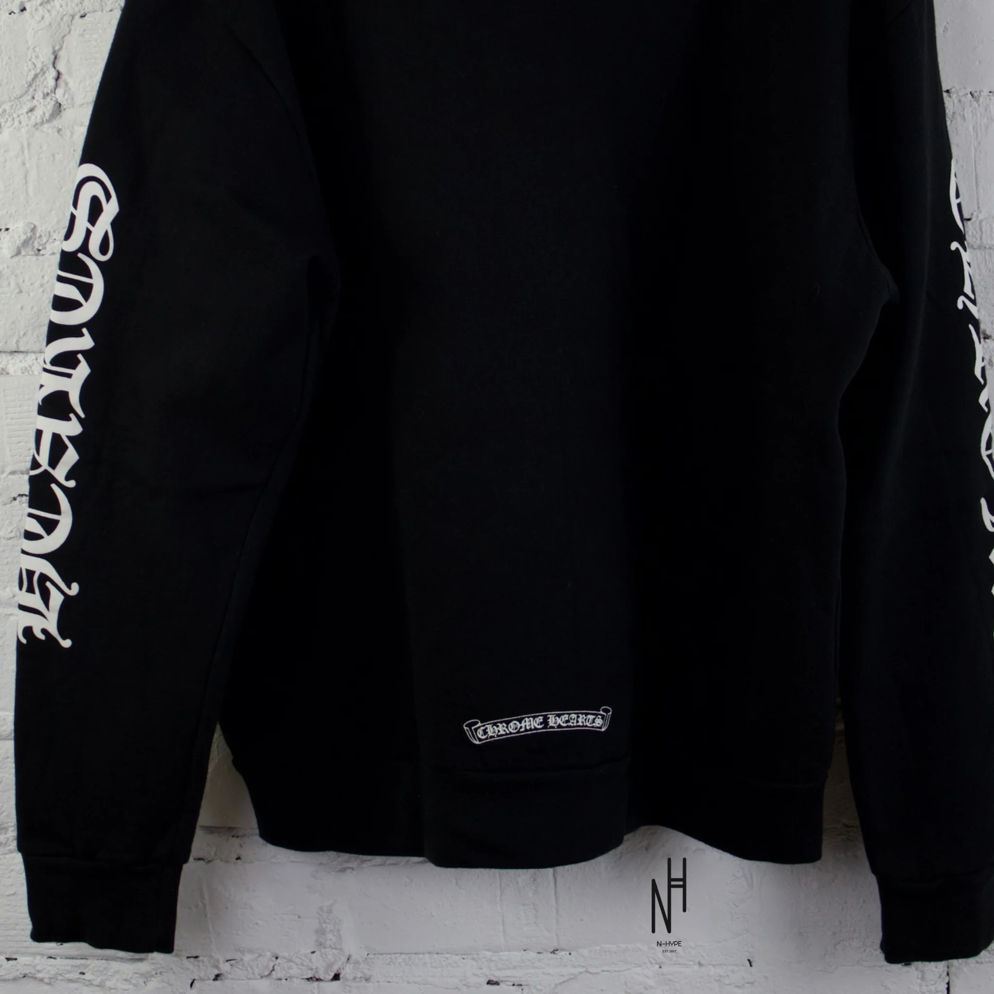 Chrome Hearts Neck Logo Crewneck Black - Image 3