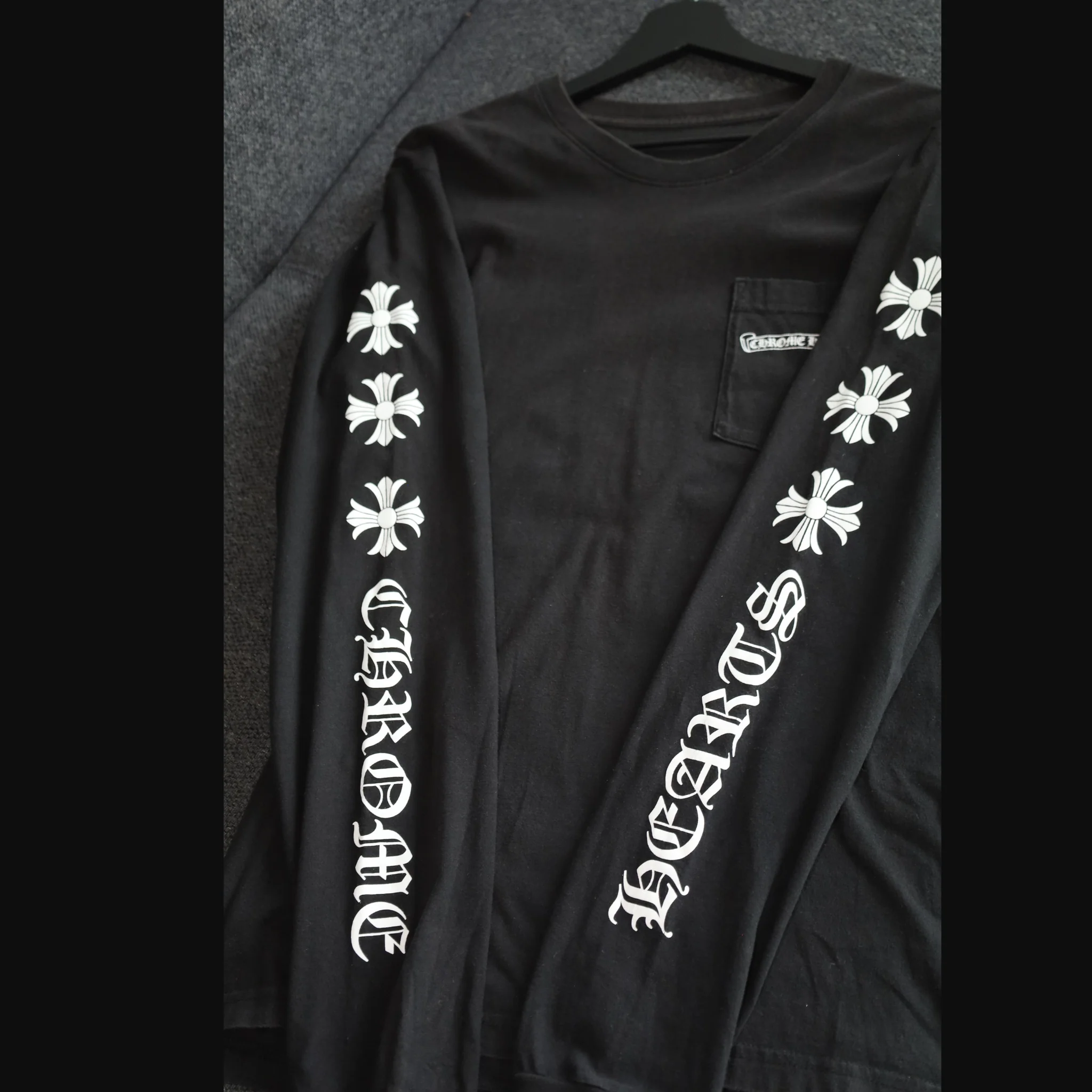 Chrome Hearts Scroll Logo Long Sleeve T-Shirt - Image 2