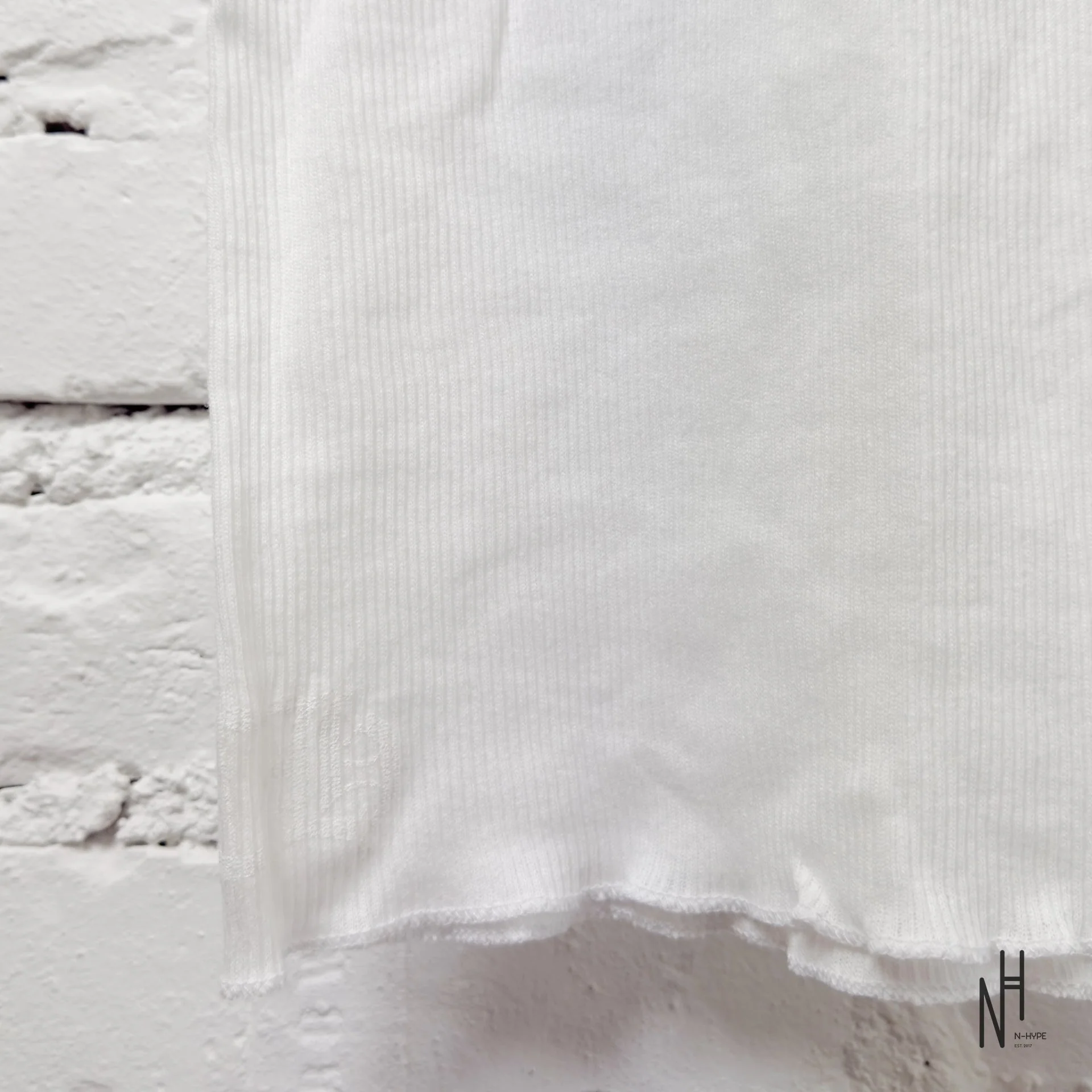 Chrome Hearts Scroll Logo Rib Tank White - Image 3