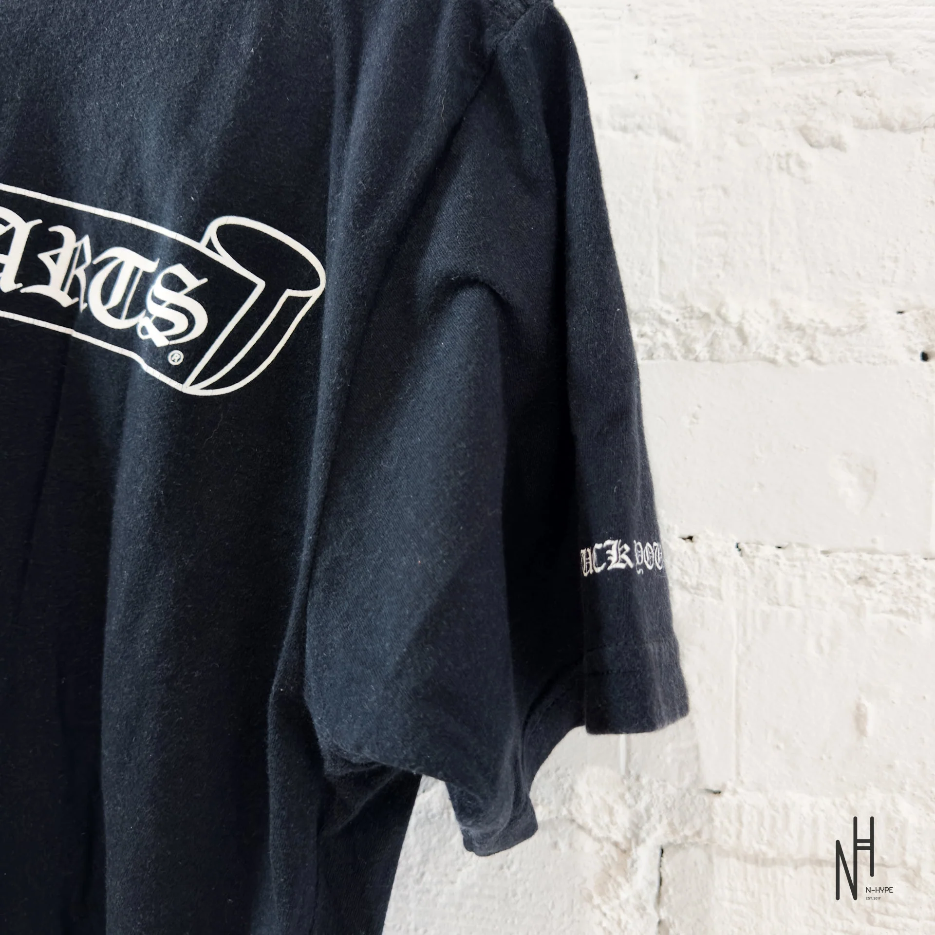 Chrome Hearts Scroll Logo Tee Black - Image 5