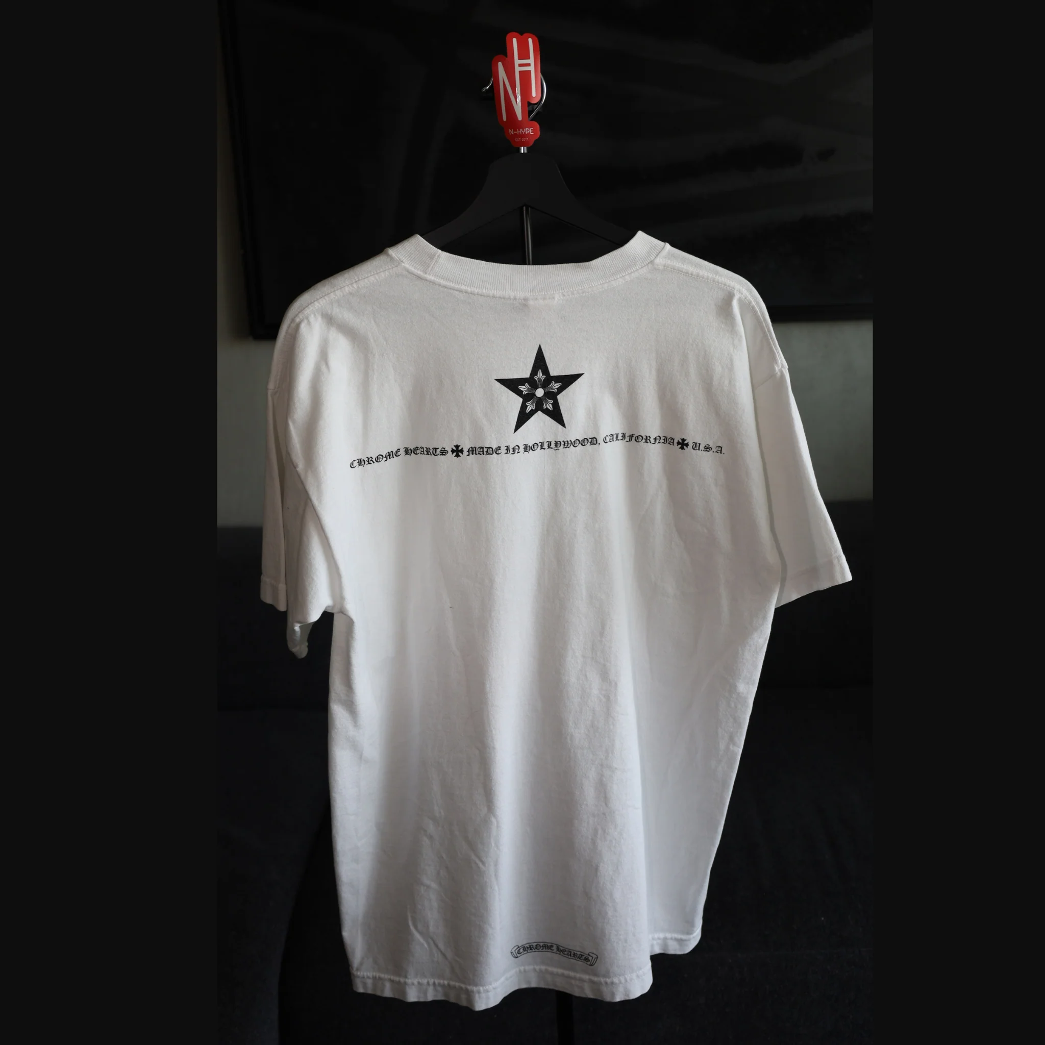 Chrome Hearts Star Neck White Tee - Image 2