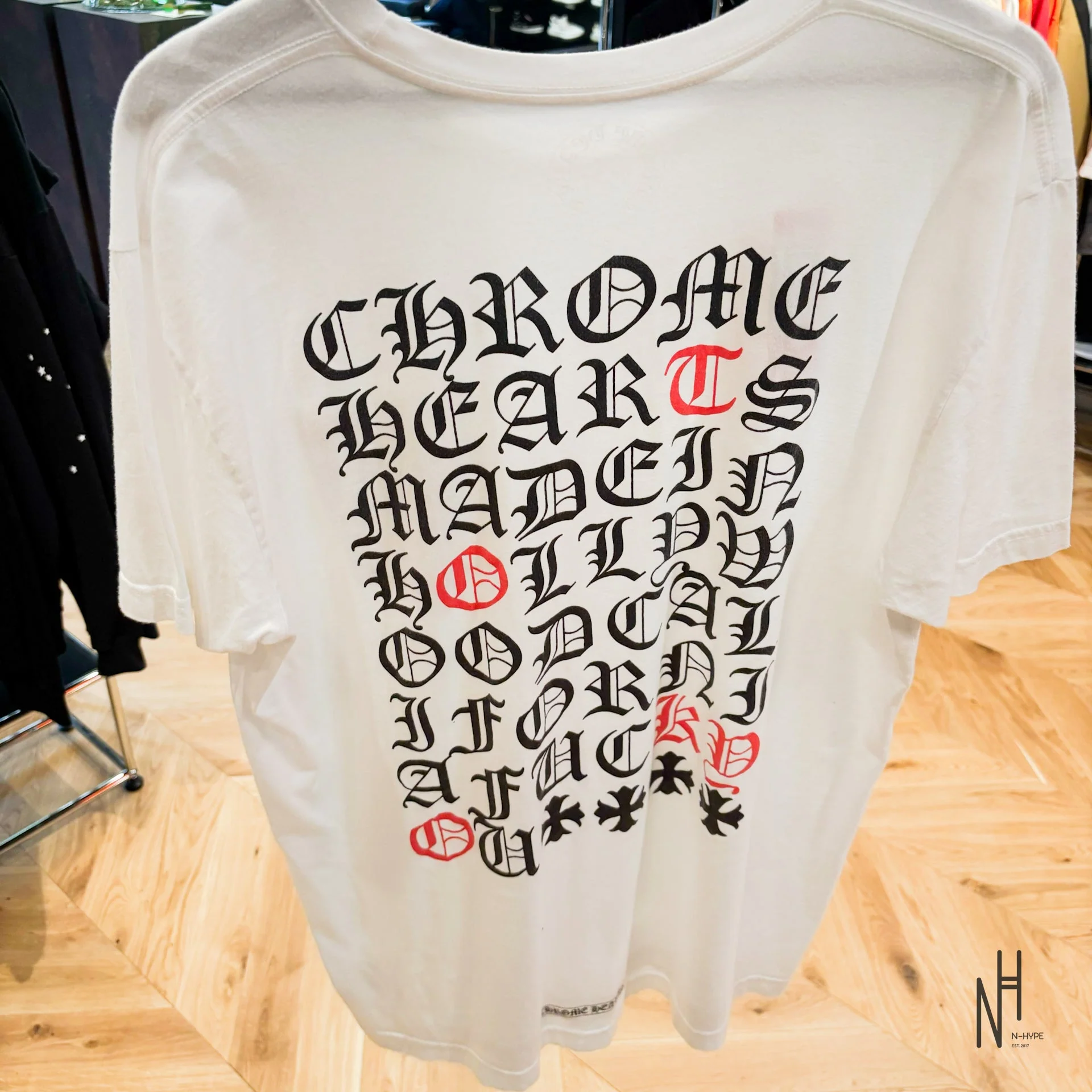 Chrome Hearts Tokyo Exclusive Eye Chart Pocket Tee – White - Image 2