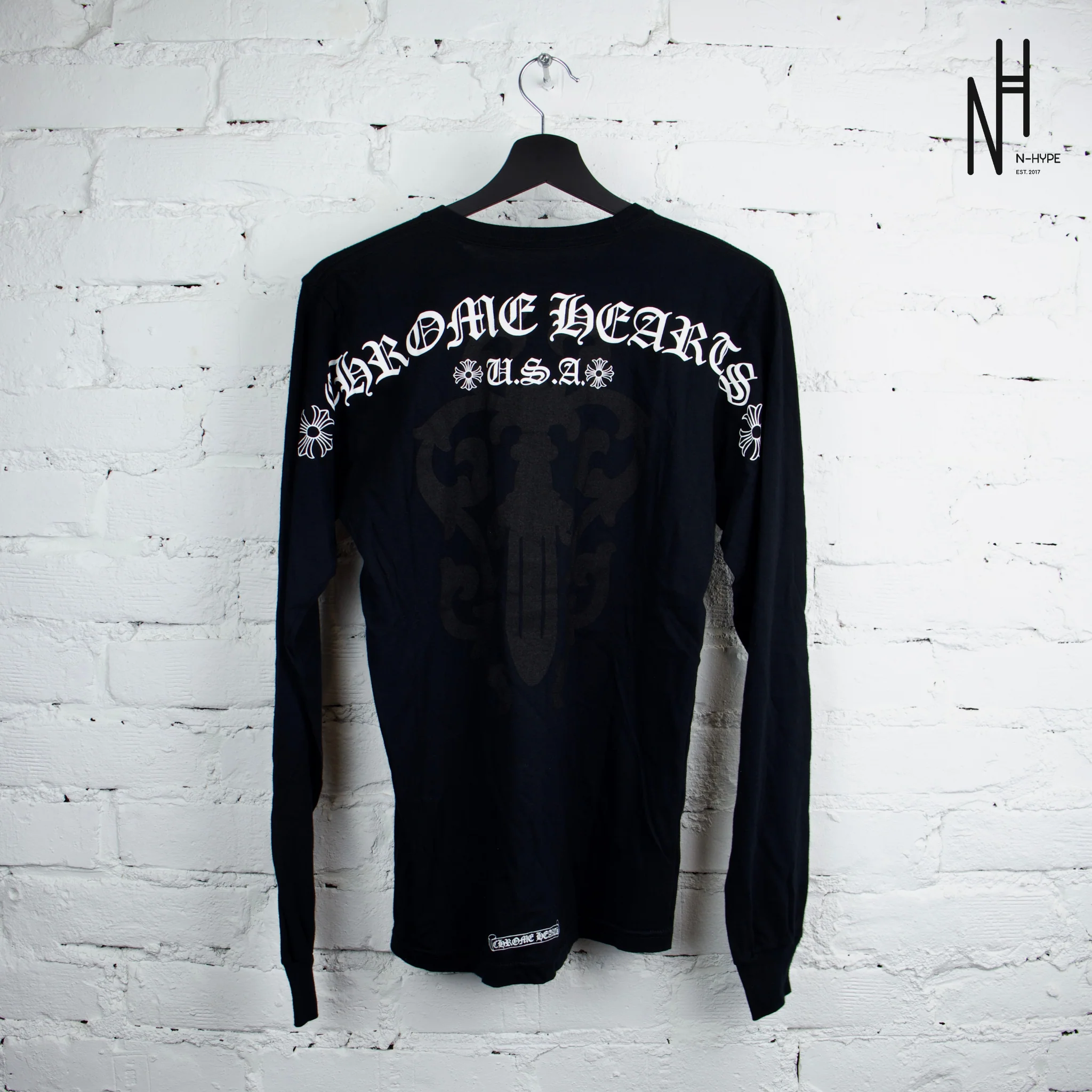 Chrome Hearts USA Dagger Black Longsleve Tshirt - Image 2