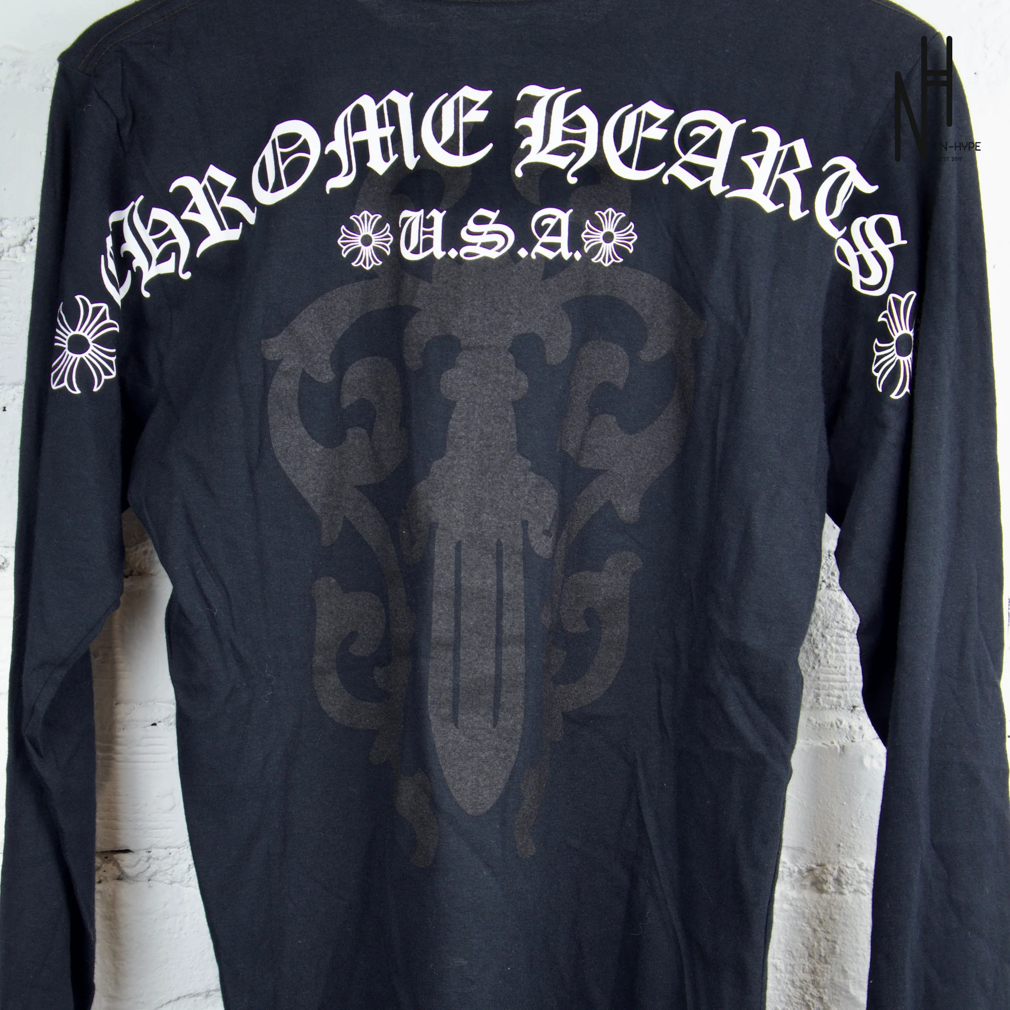 Chrome Hearts USA Dagger Black Longsleve Tshirt - Image 4