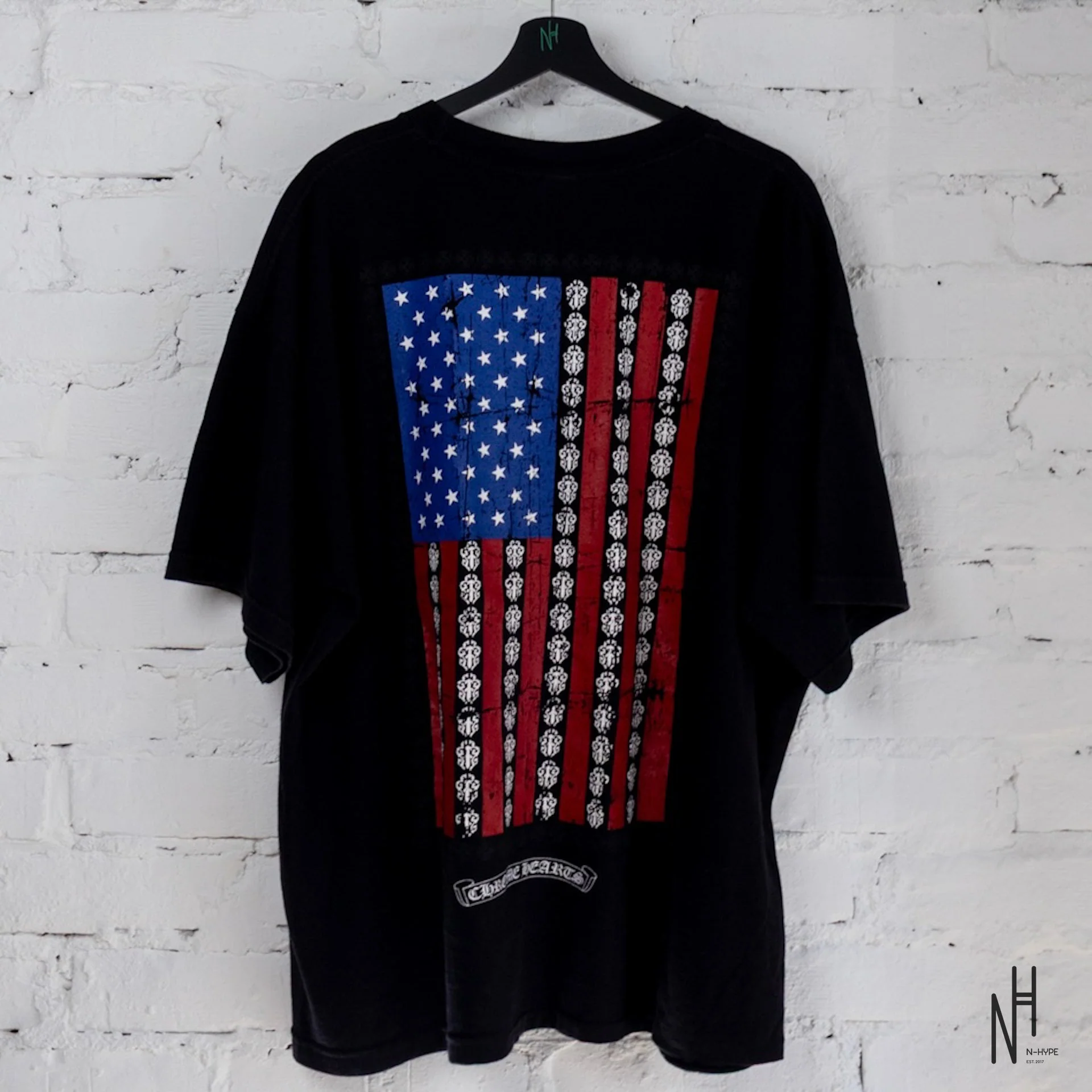 Chrome Hearts USA Flag Pocket Black Tee - Image 2