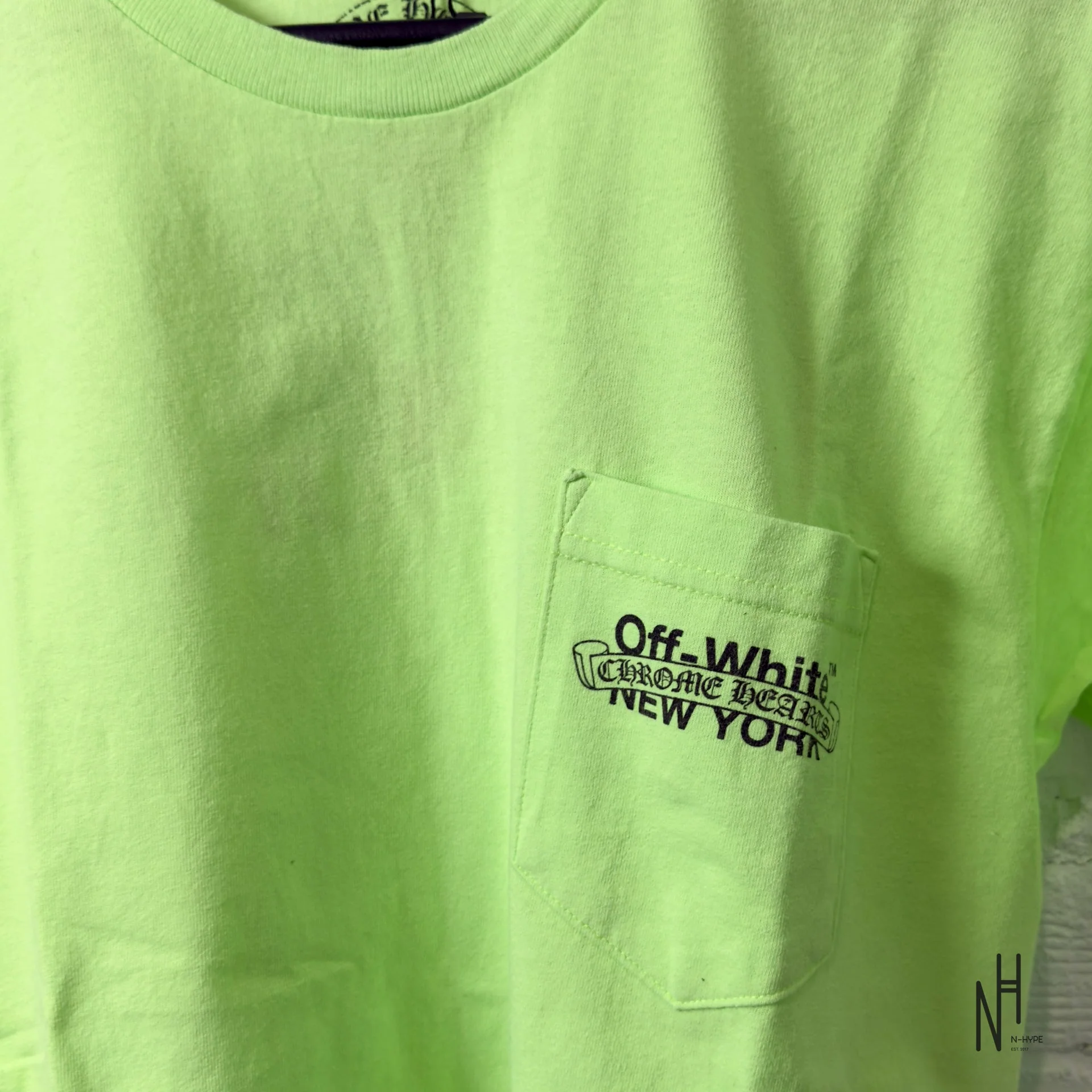 Chrome Hearts x Off-White Lime Tee - Image 2