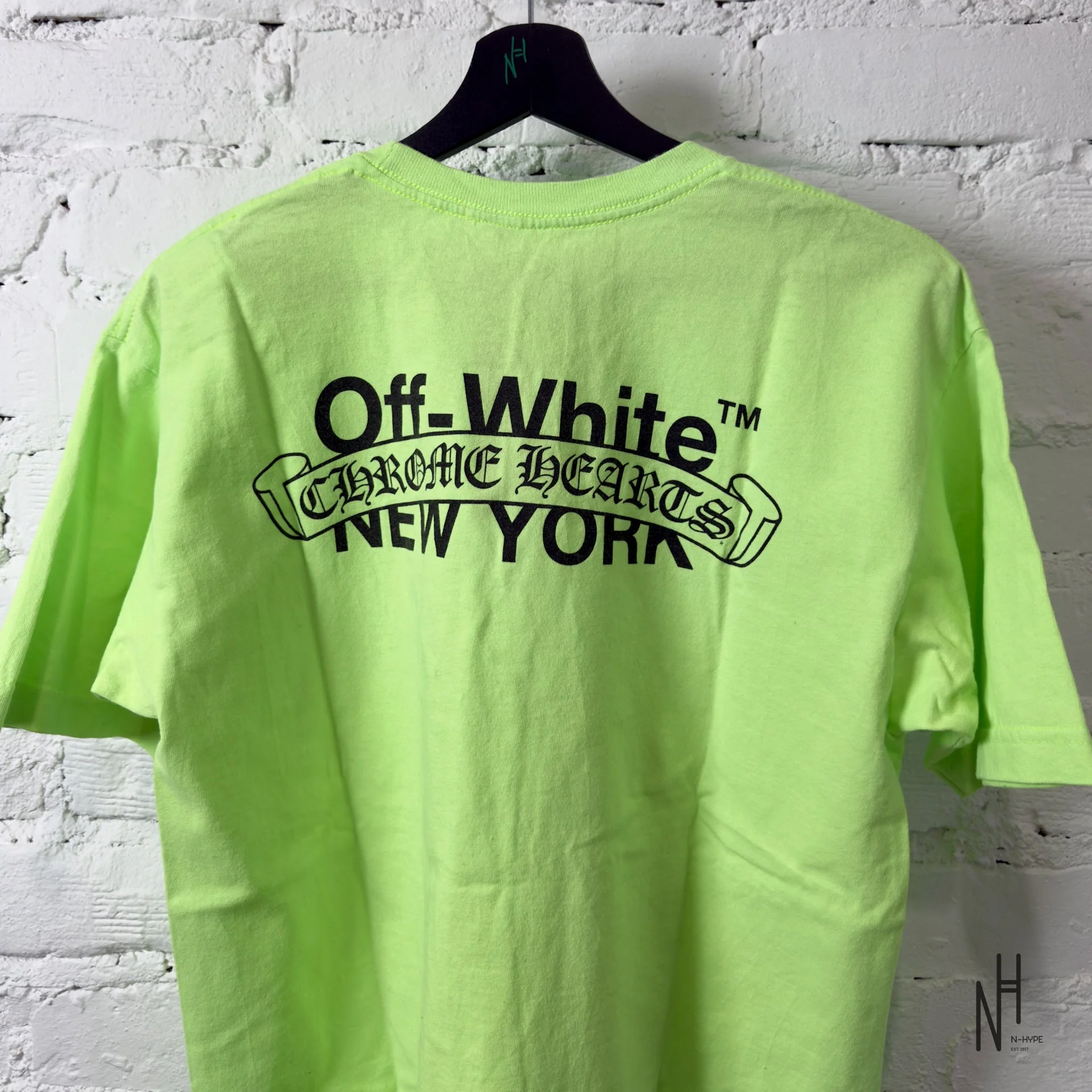Chrome Hearts x Off-White Lime Tee - Image 6