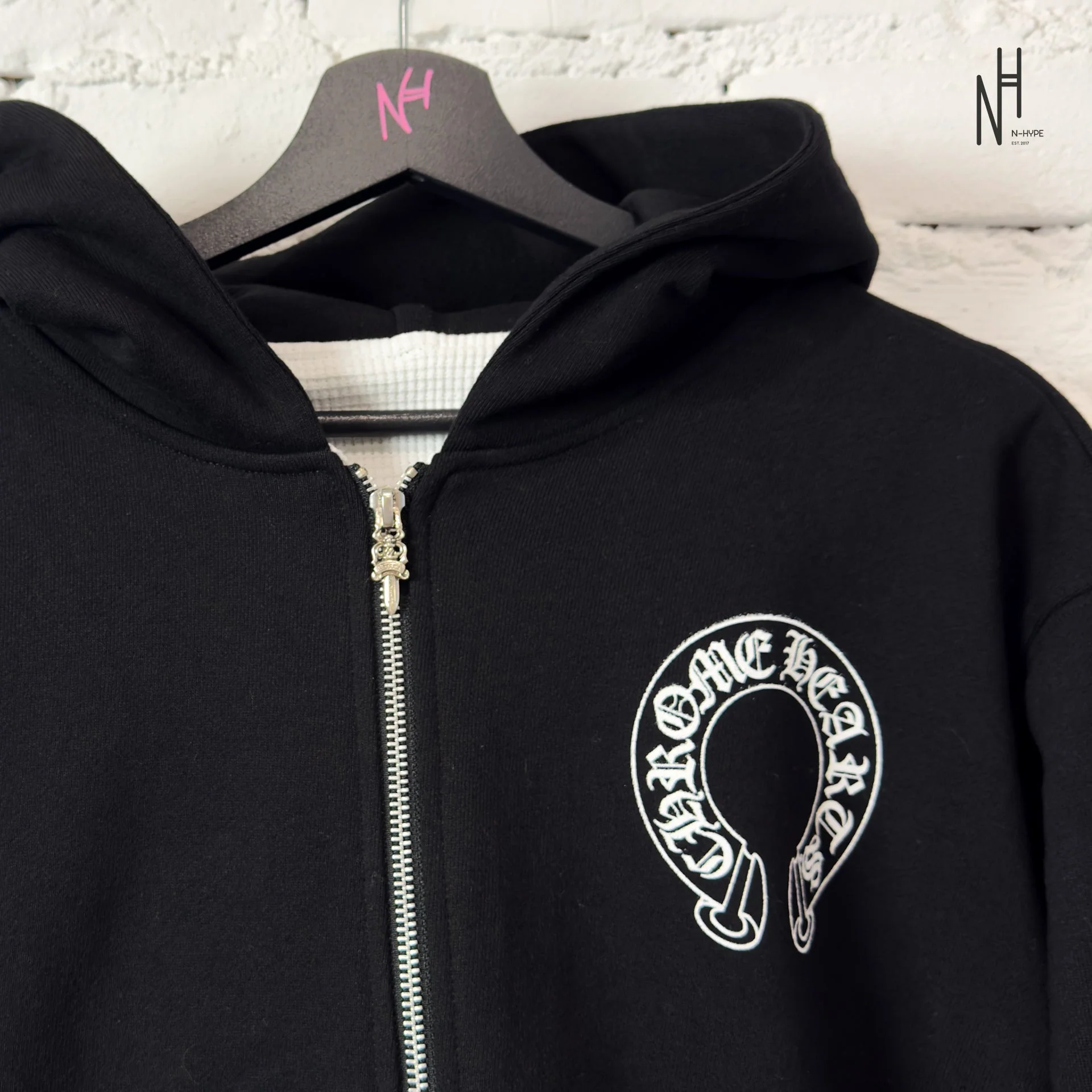 Chrome Hearts Zip Hoodie Black Red Print Sex Records - Image 2