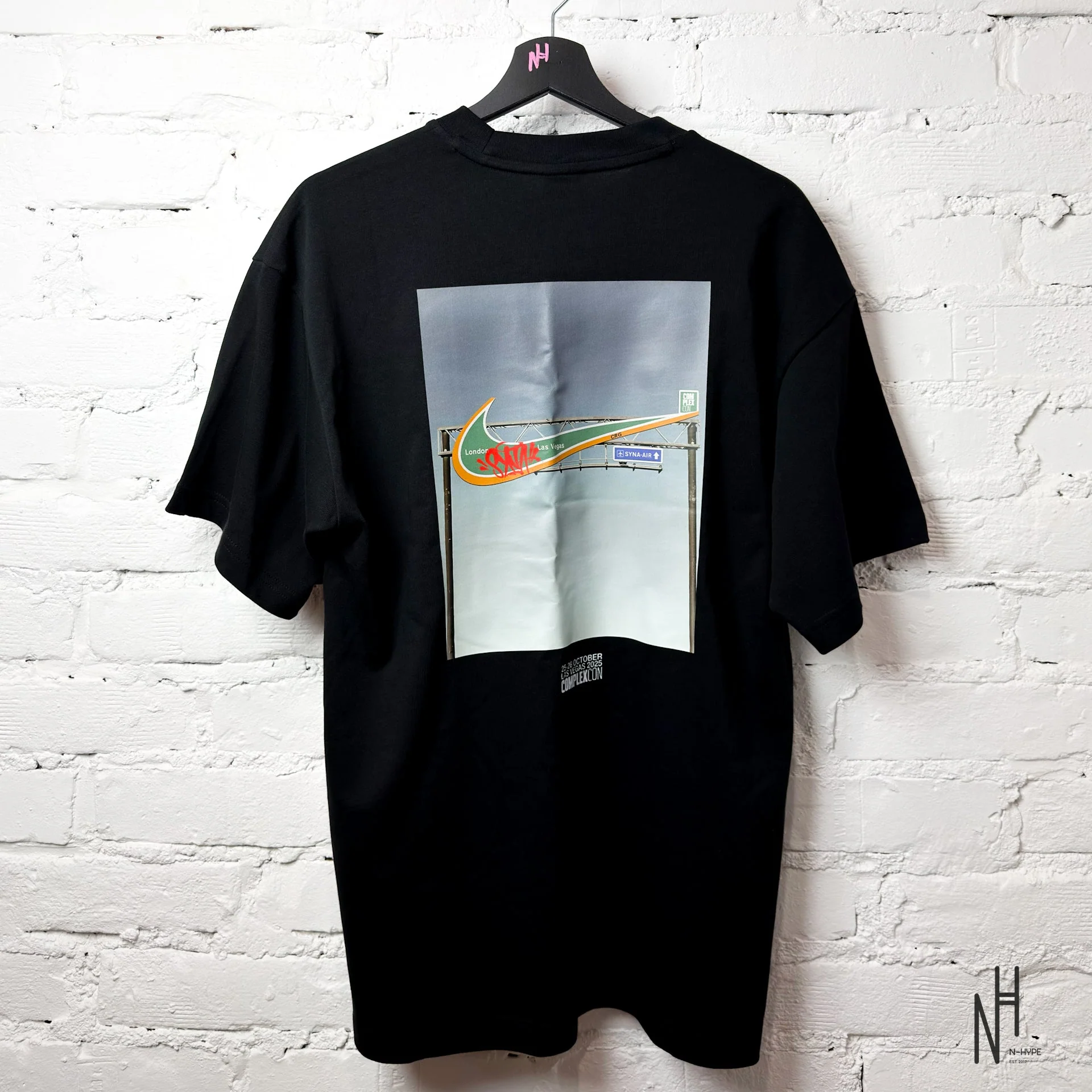 ComplexCon Nike x Syna Printed T-Shirt Black - Image 3