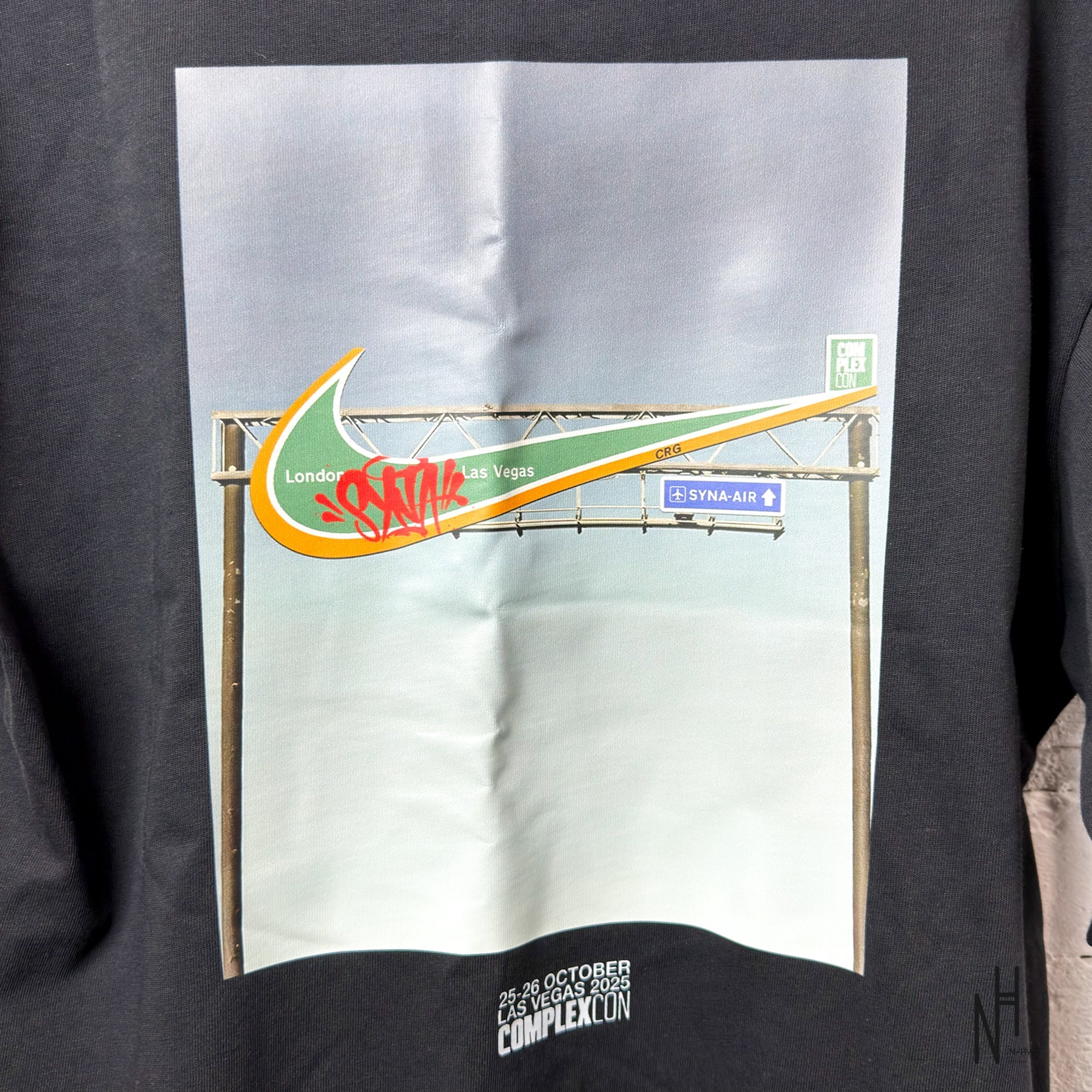 ComplexCon Nike x Syna Printed T-Shirt Black - Image 4