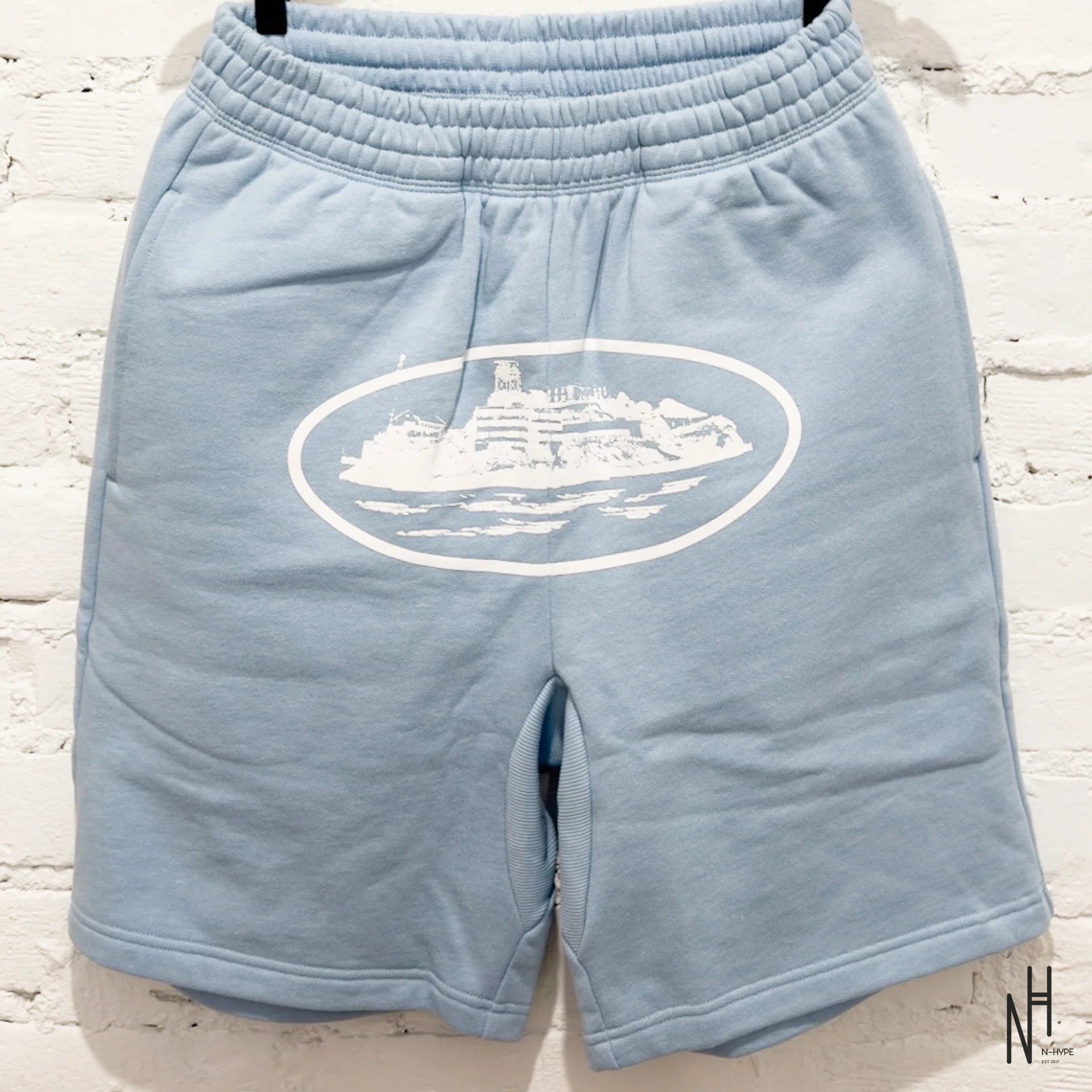 Corteiz Alcatraz Shorts Baby Blue - Image 2