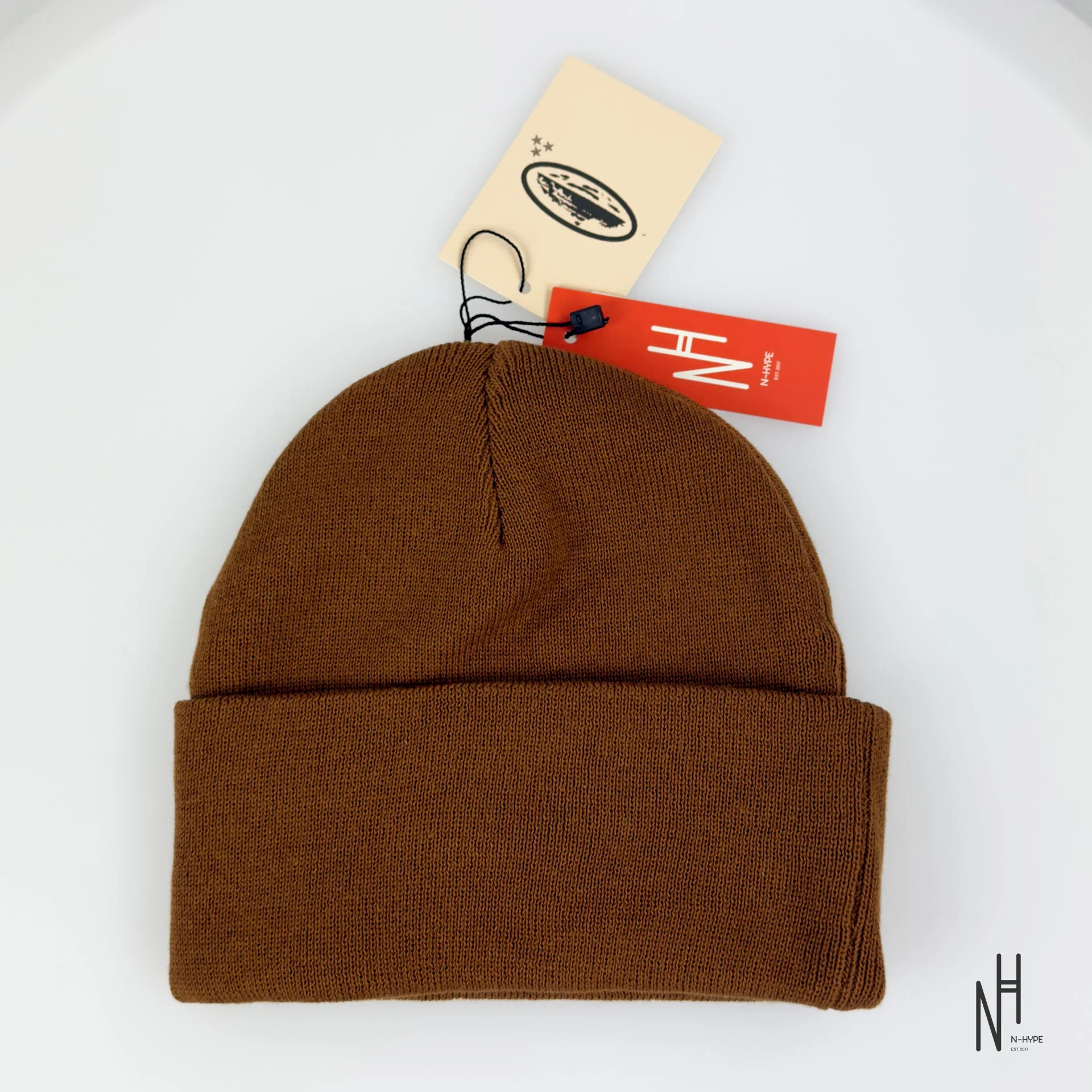 Corteiz Allstarz  Folded Beanie Brown - Image 2