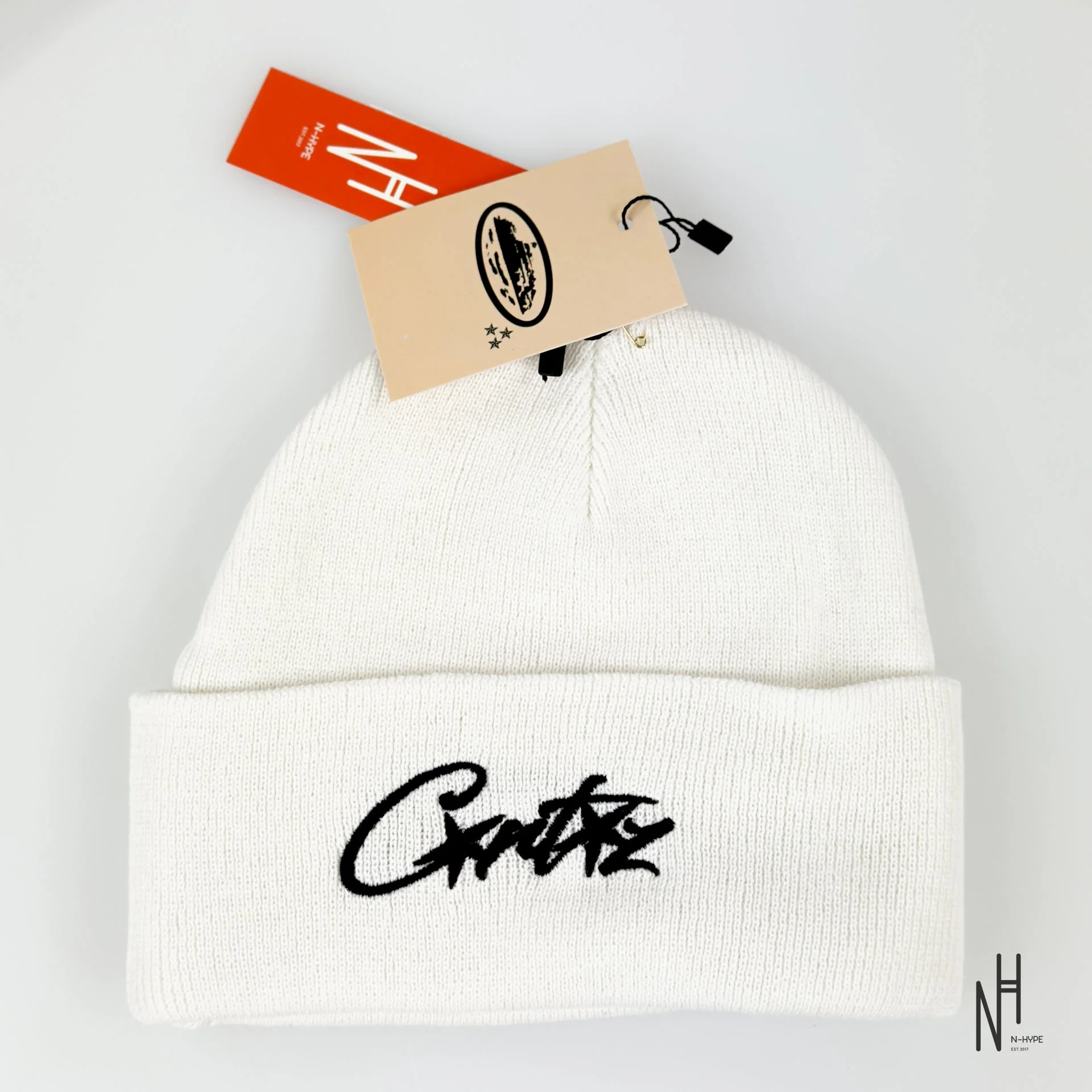 Corteiz Allstarz Folded Beanie White - Image 2