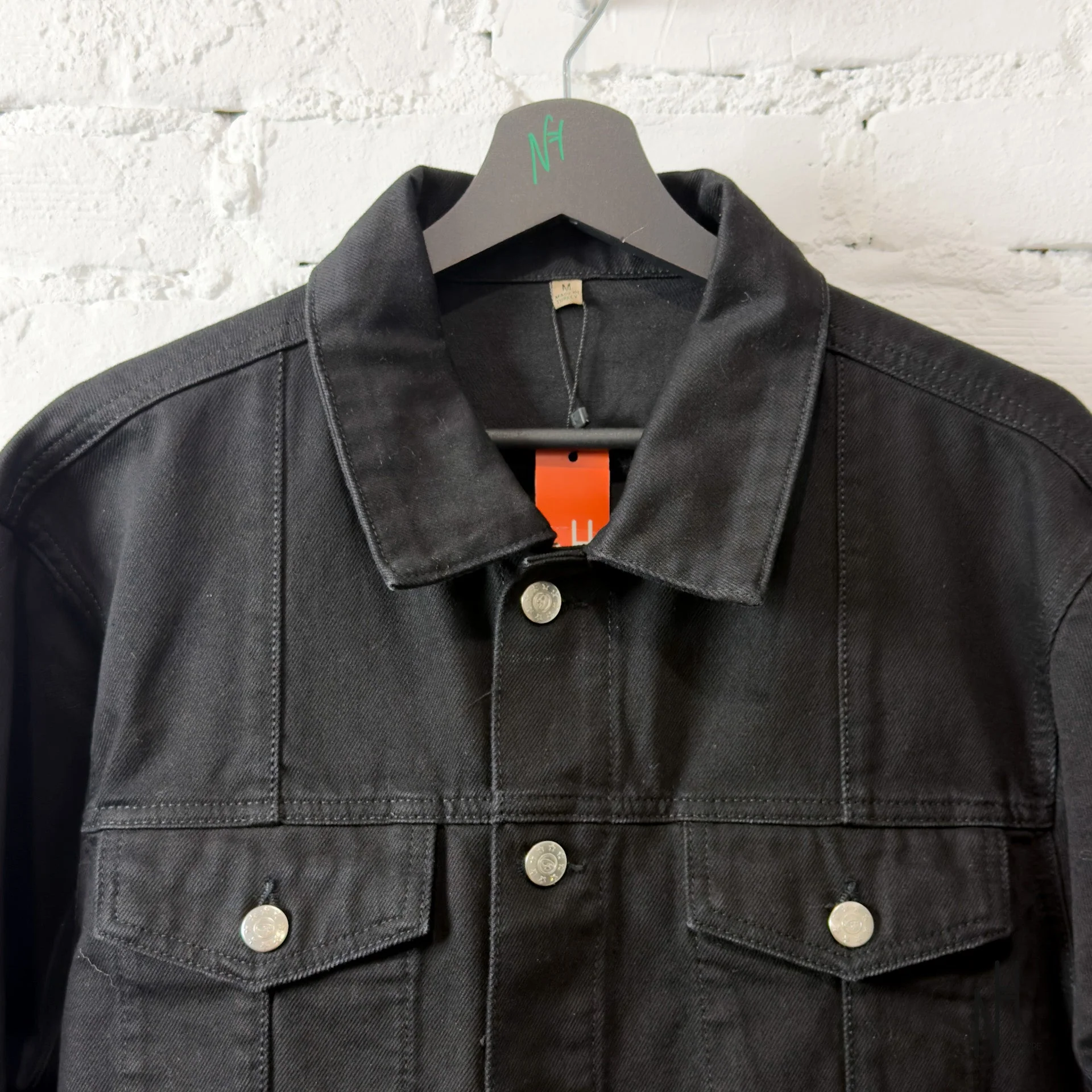 Corteiz C-Star Stitch Down Denim Jacket Black - Image 2