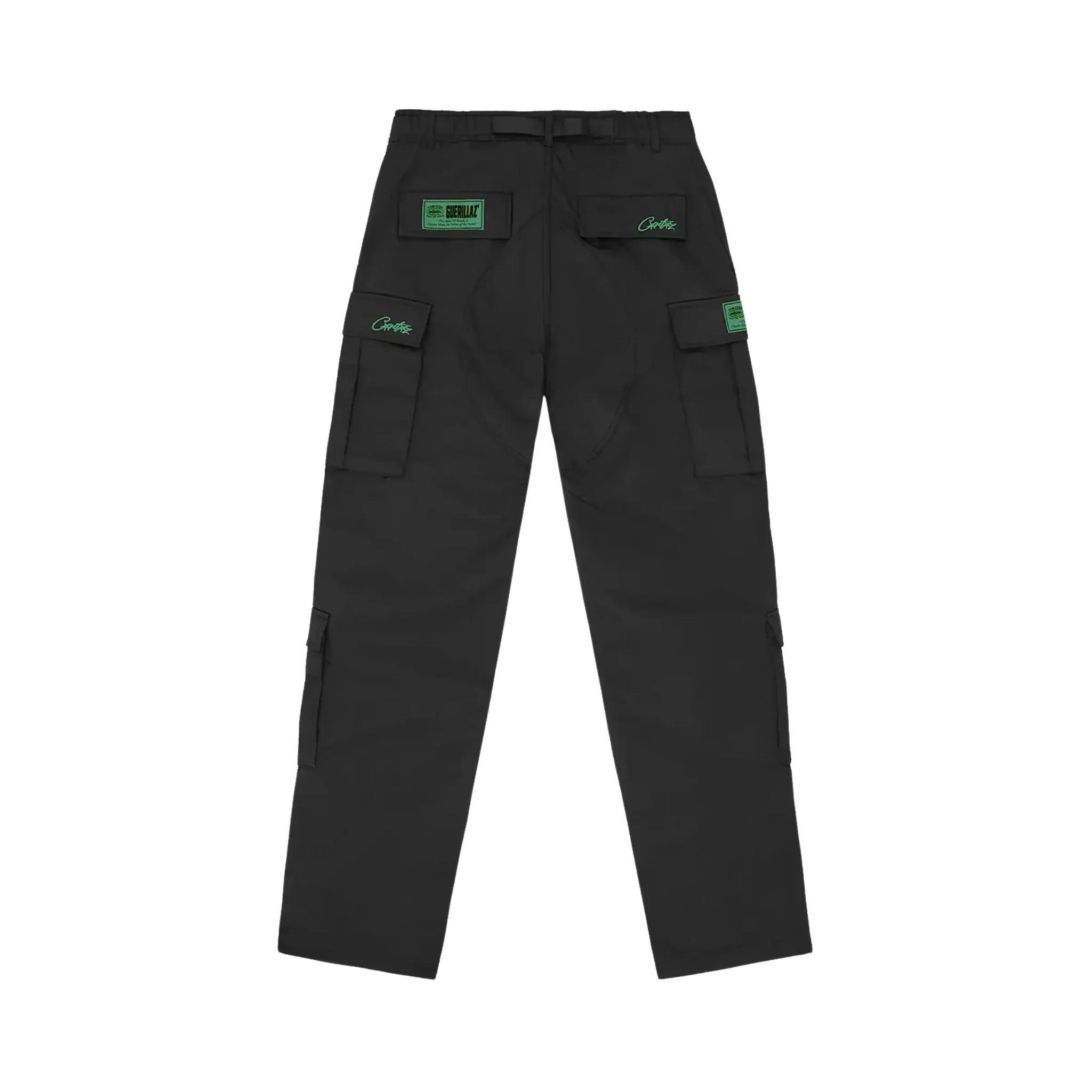 Corteiz Mula Guerillaz Cargos Black/Green - Image 2