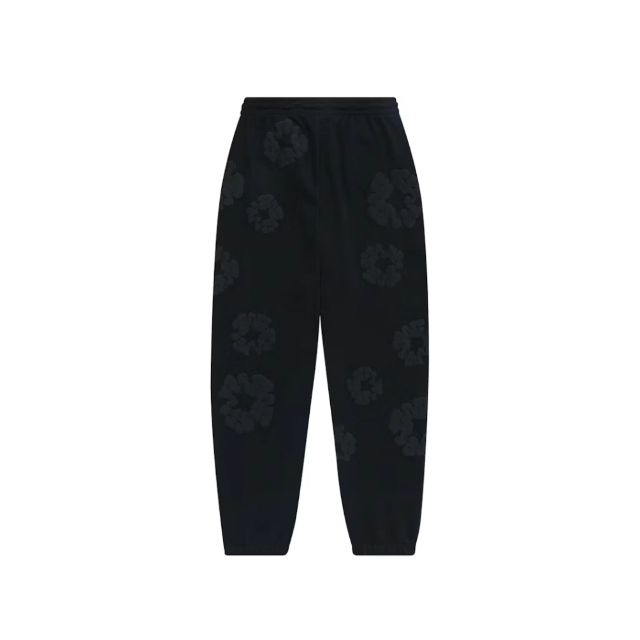 Denim Tears Cotton Wreath Sweatpants Black Monochrome - Image 2