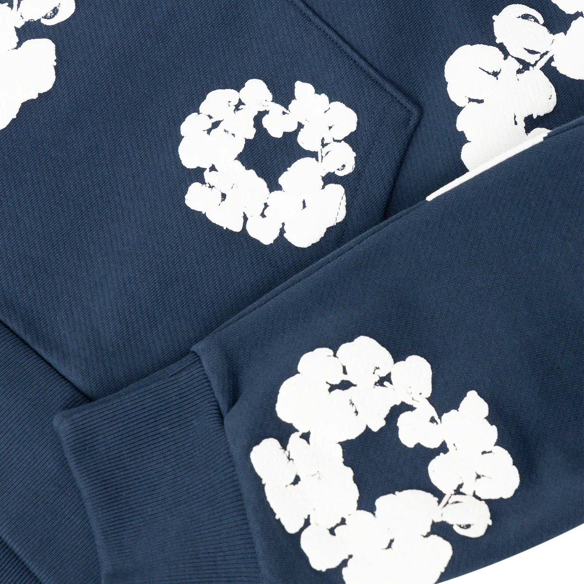 Denim Tears Cotton Wreath Sweatshirt Navy - Image 3