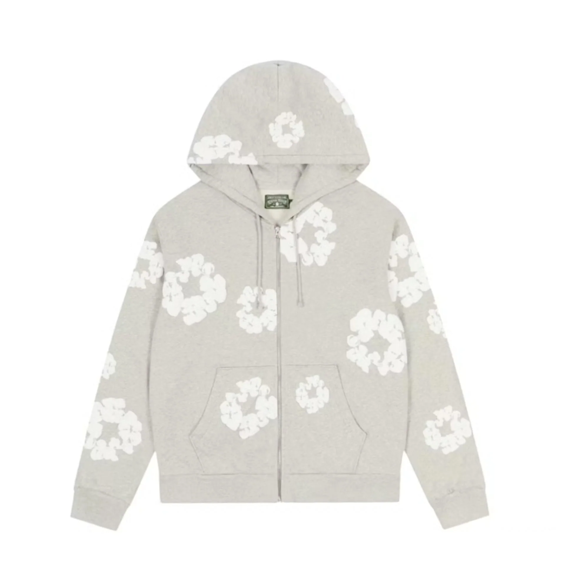 Denim Tears Cotton Wreath Zip Hoodie Grey