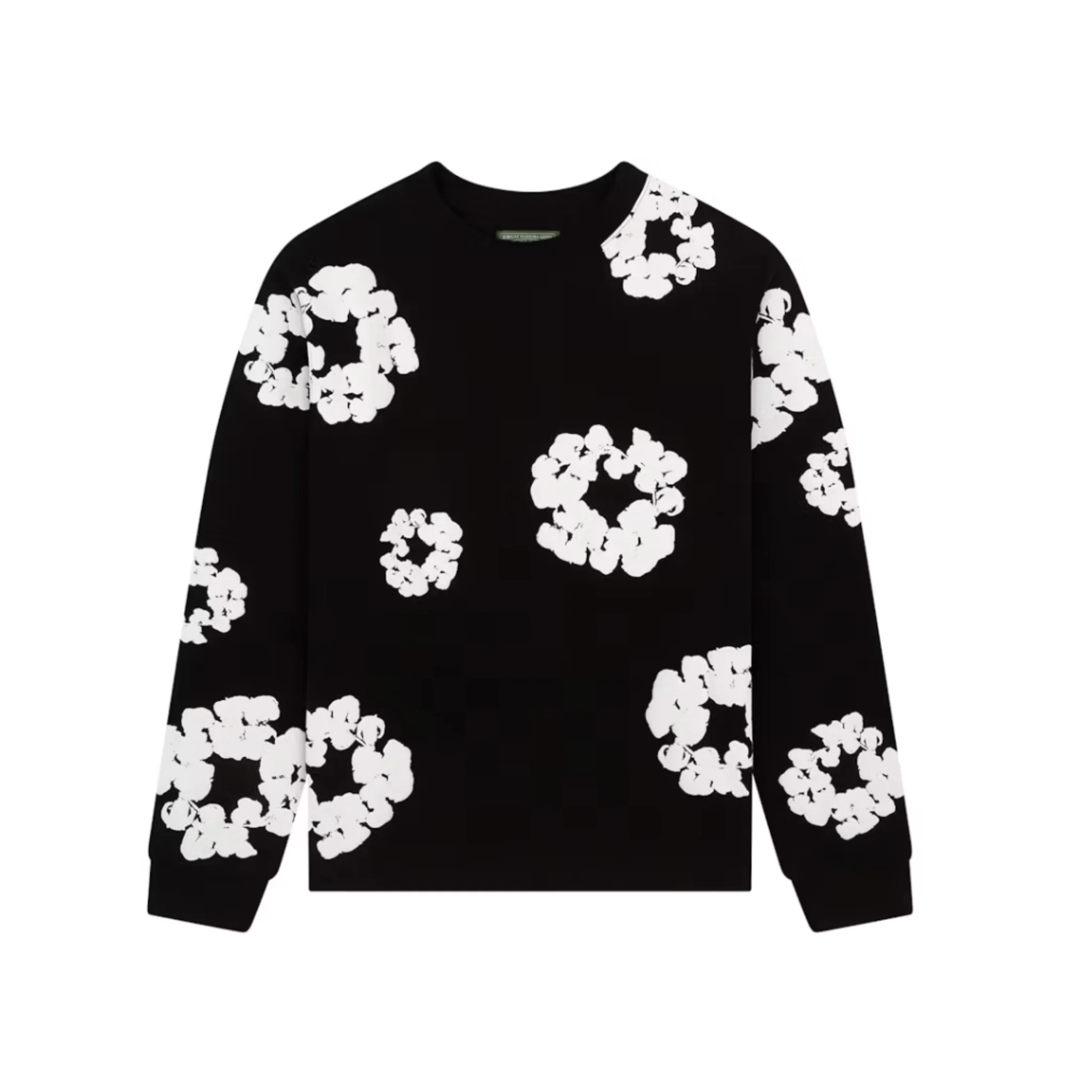 Denim Tears Long Sleeve Cotton Wreath T-shirt Black