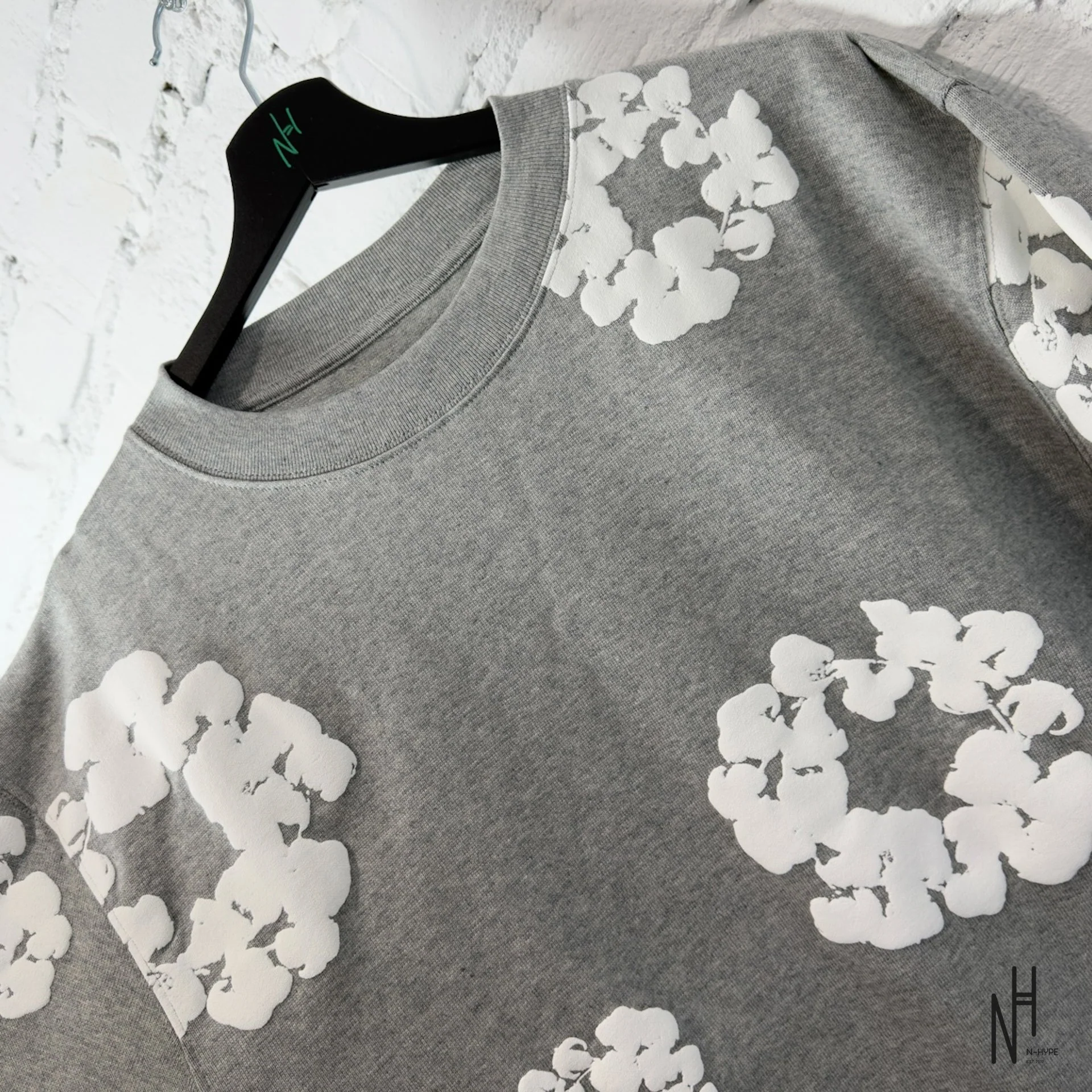 Denim Tears Long Sleeve Cotton Wreath T-shirt Grey - Image 4