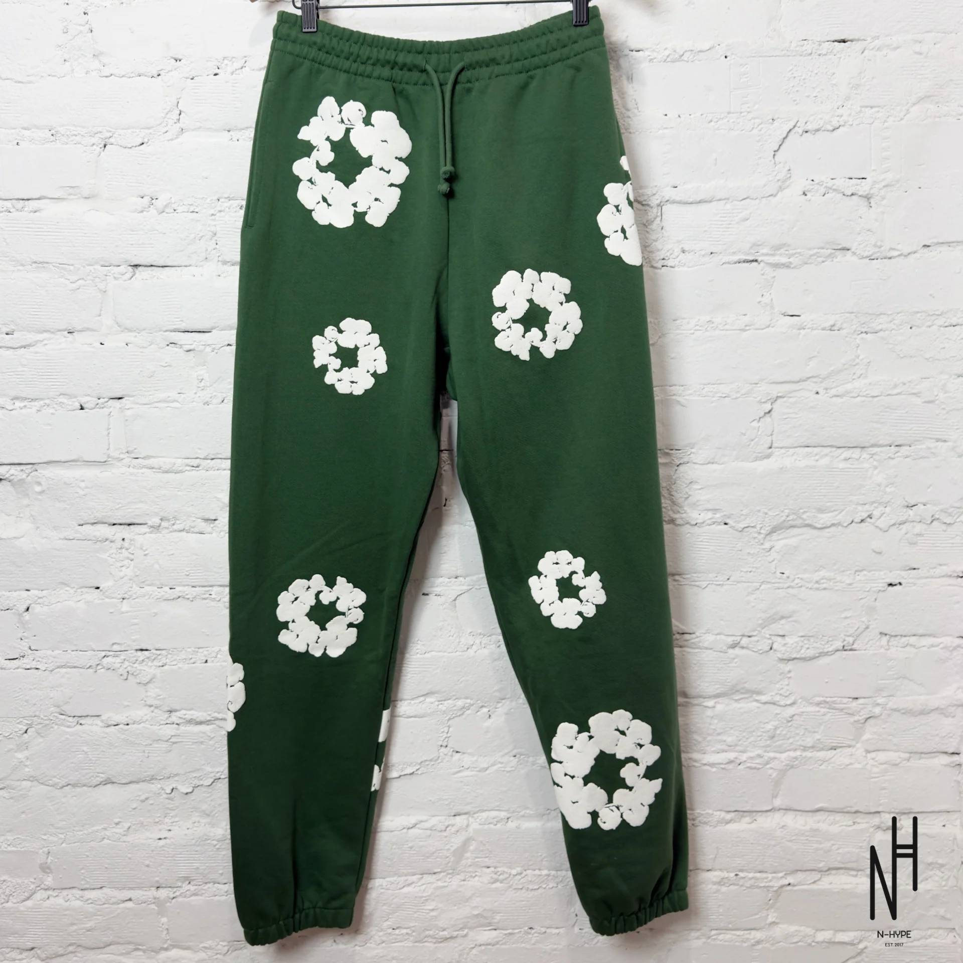 Denim Tears The Cotton Wreath Sweatpants Green - Image 3